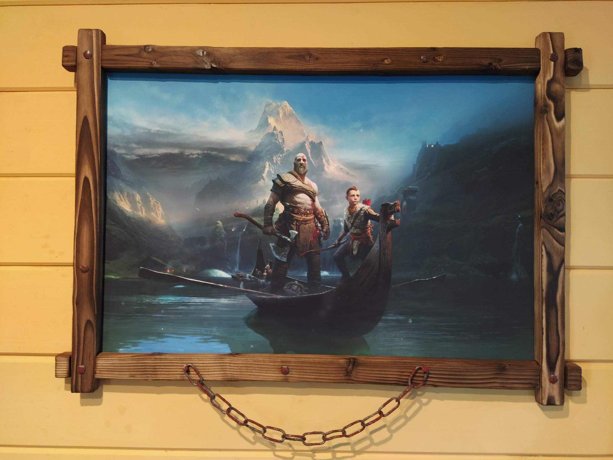 How I made a picture frame - My, With your own hands, God of war, Brushing, Rukozhop, Painting, Longpost