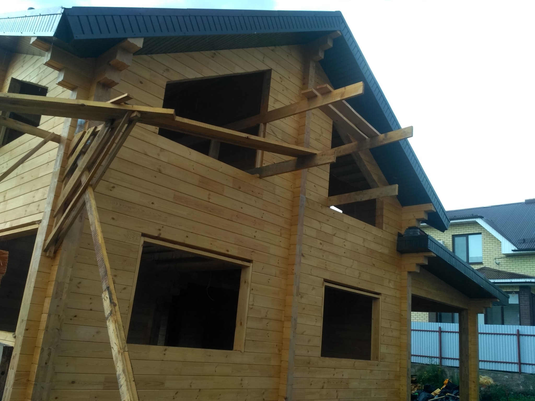 House made of laminated veneer lumber, part 4 - My, House, Timber house, Home construction, Longpost