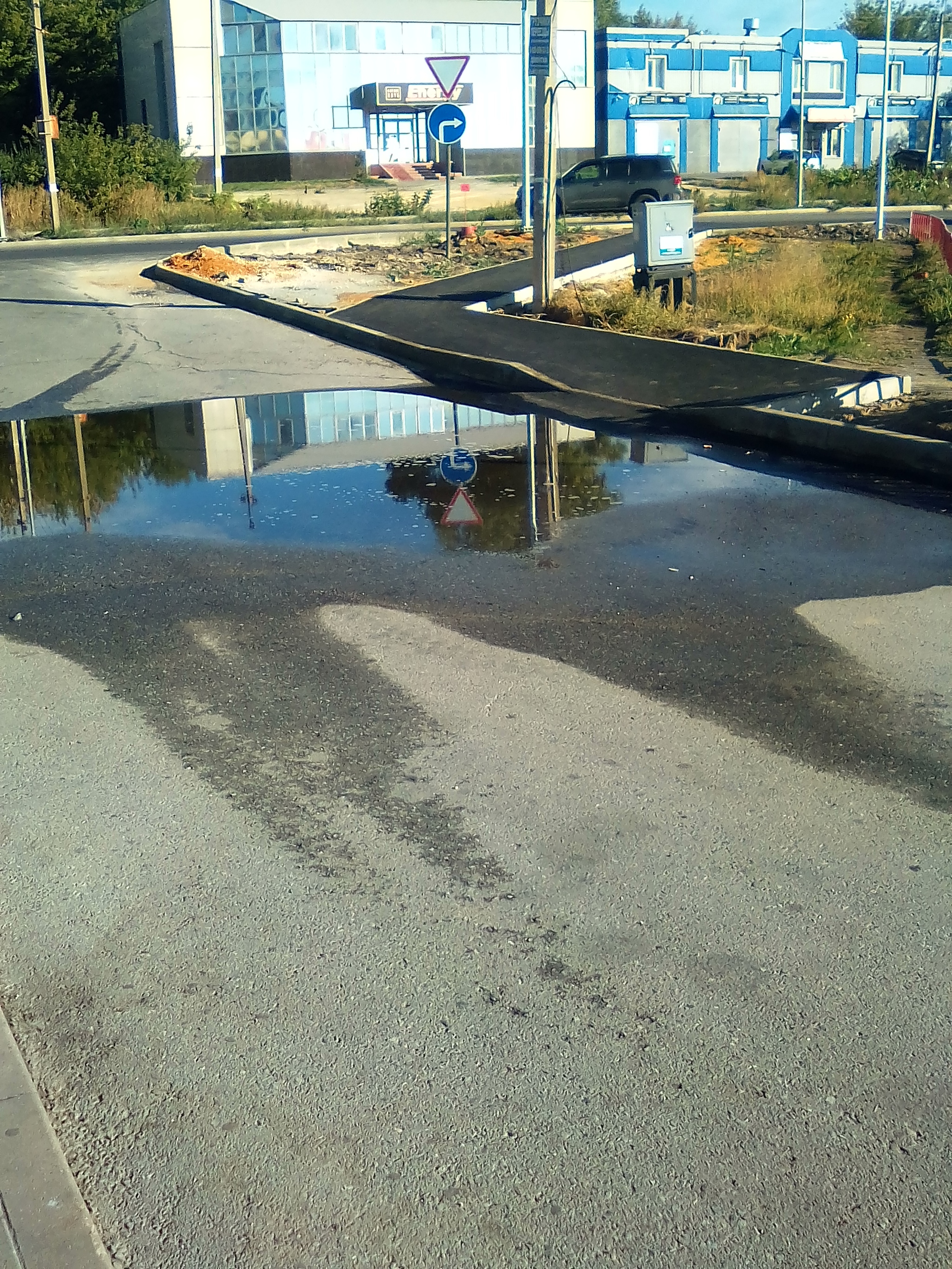 Road repair - My, Accessible environment, Lipetsk, Tired of, Rukozhop, Puddle, Repair, Longpost