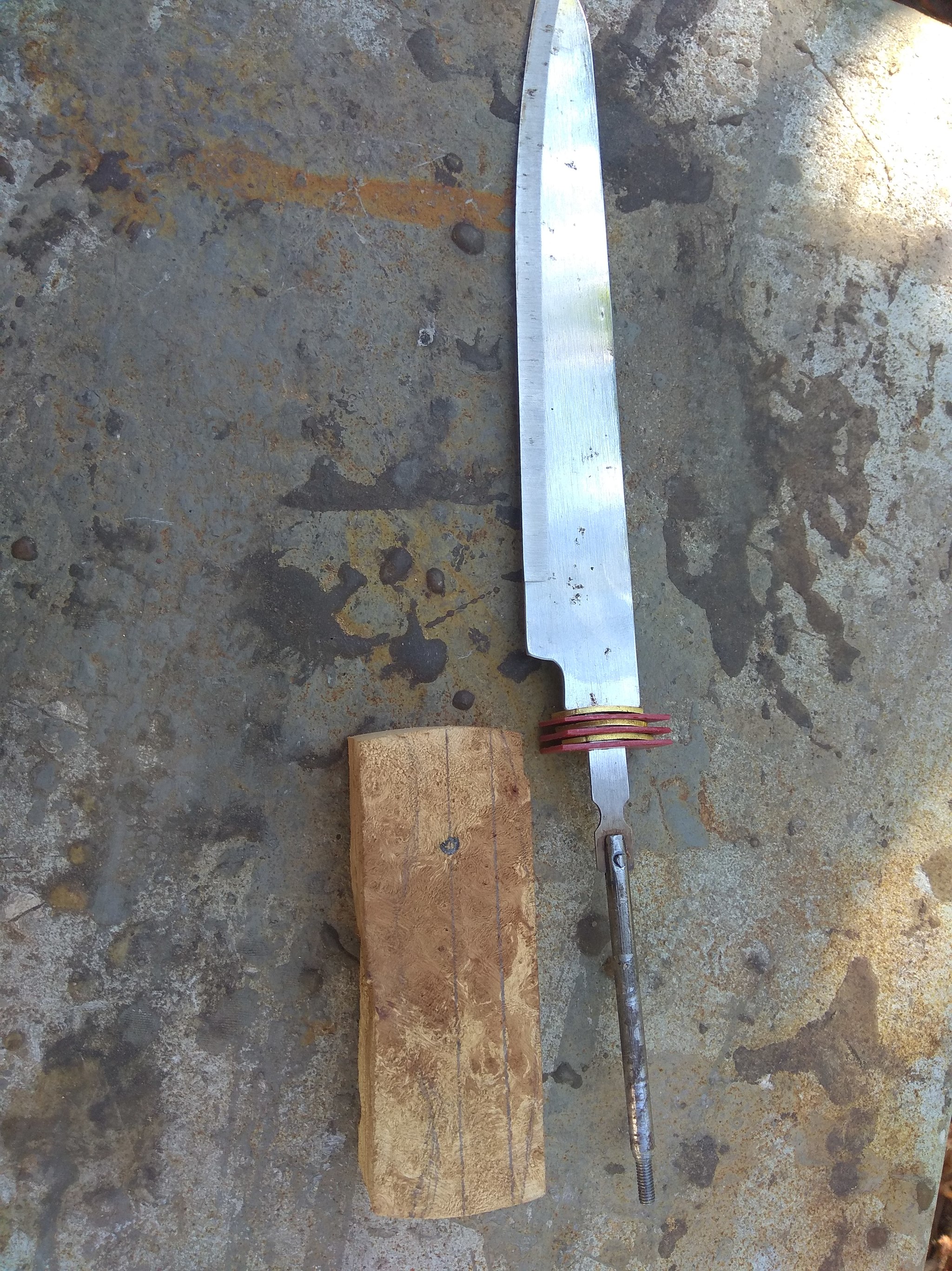 Birch knife - My, Knife, Nodule, Needlework with process, Knife making, Longpost, Manufacturing