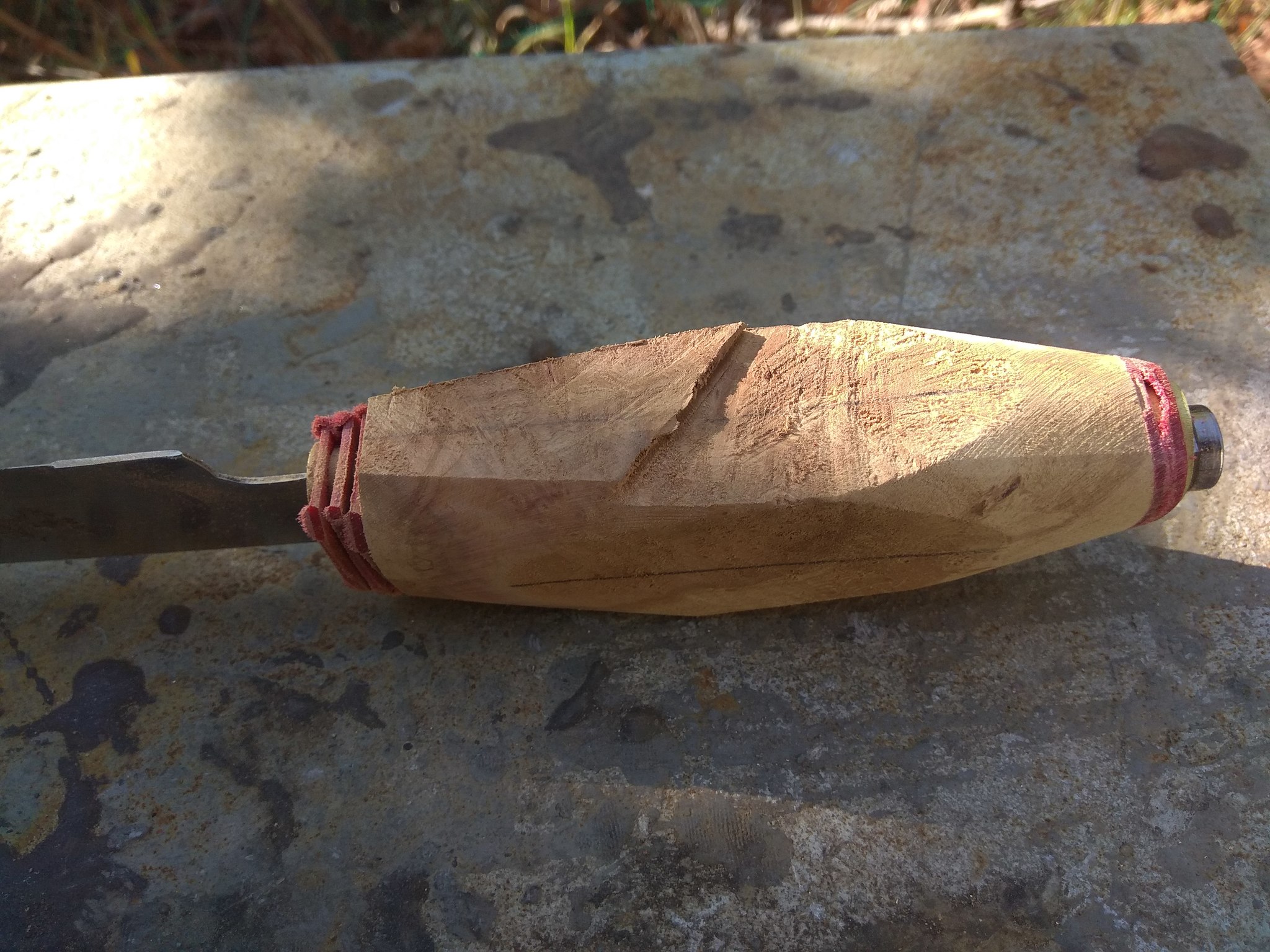 Birch knife - My, Knife, Nodule, Needlework with process, Knife making, Longpost, Manufacturing