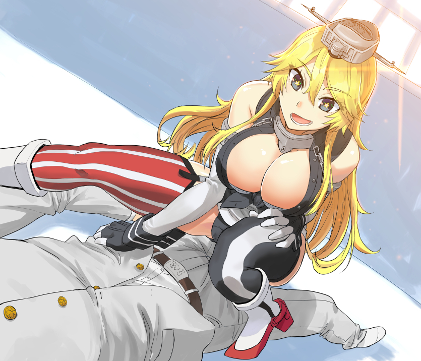 Admiral and Iowa - NSFW, Kantai collection, Anime, Anime art, Admiral, Uss Iowa, Etty, Pantsu, Sugoi dekai