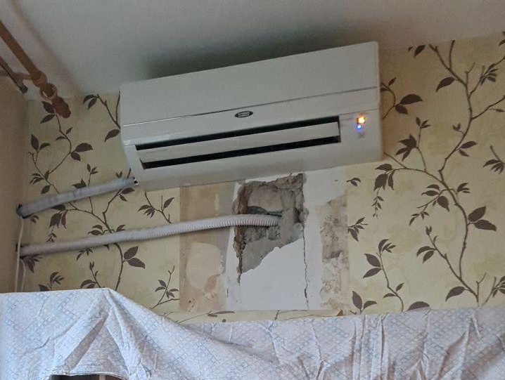 What could go wrong - My, Puncher, Installer, Air conditioner, Longpost