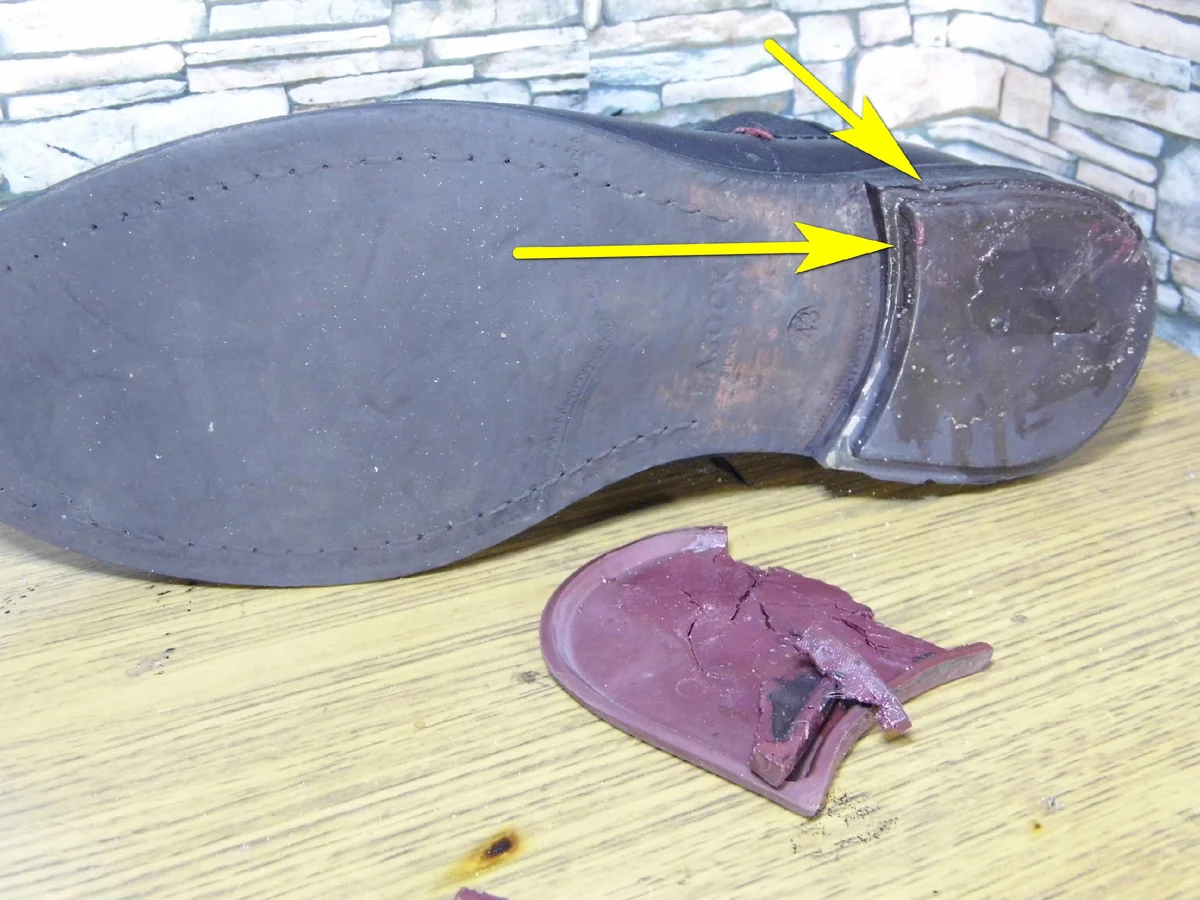 When the heel of the shoe is severely damaged - My, Shoe repair, Heels, Heels, Patch, Mat, Longpost