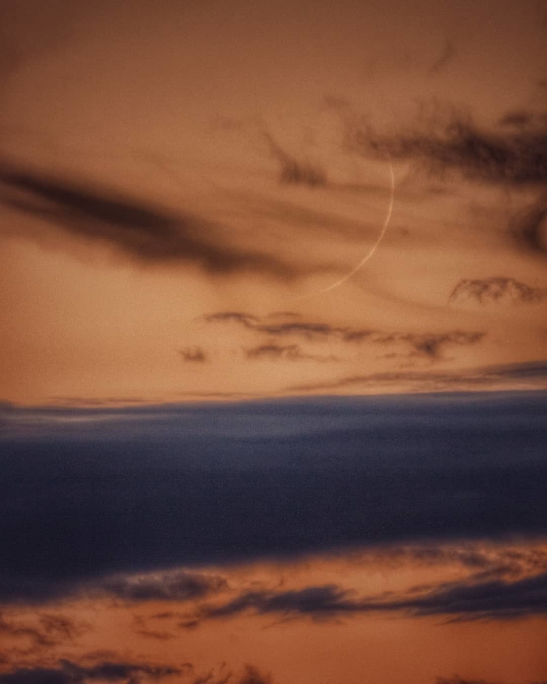 Ultra-young Moon - My, moon, Astronomy, Astrophoto, Month, Sunset, Longpost, Friday tag is mine