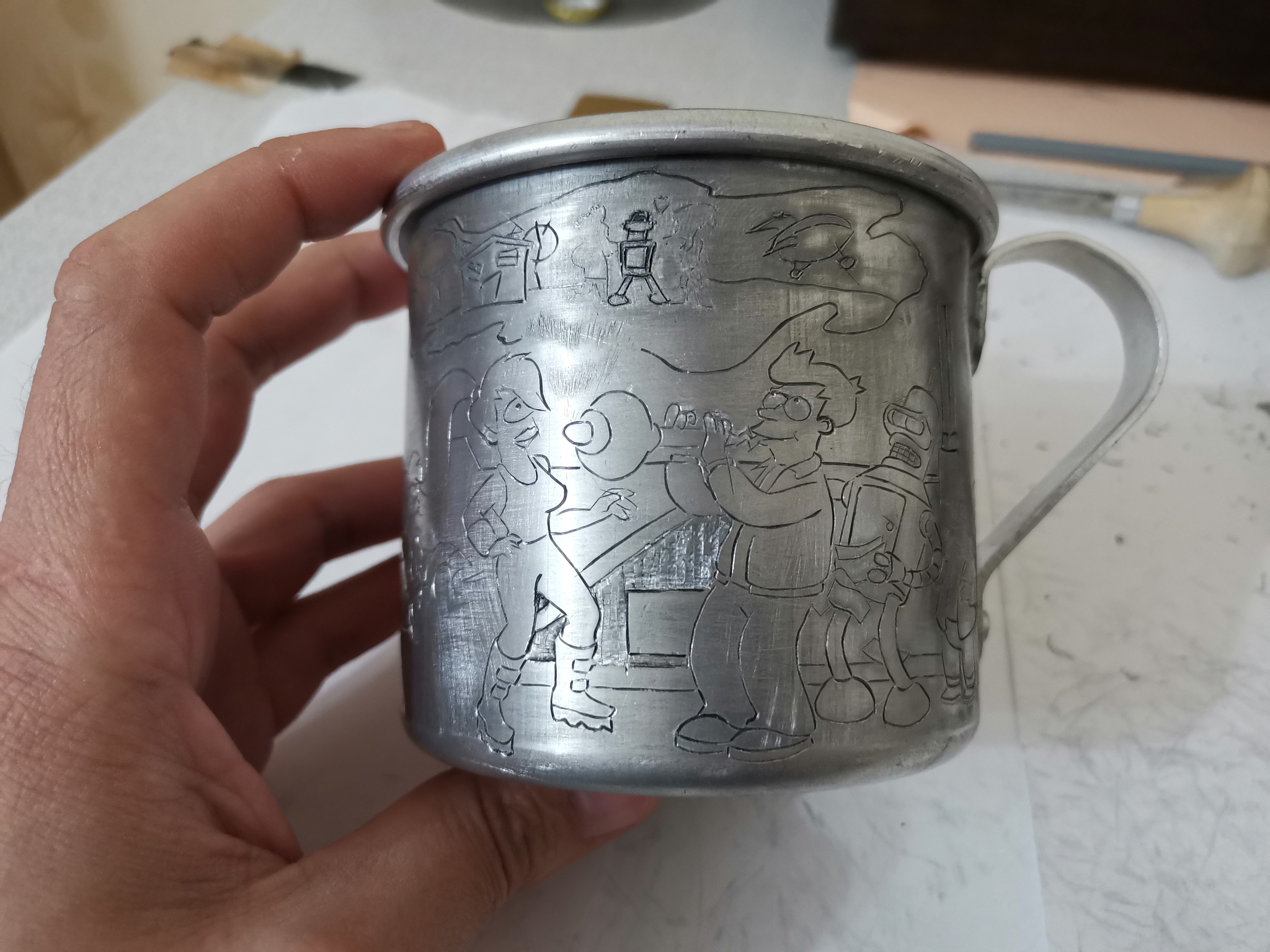 Mug Futurama - My, Futurama, Кружки, Stichel, Longpost