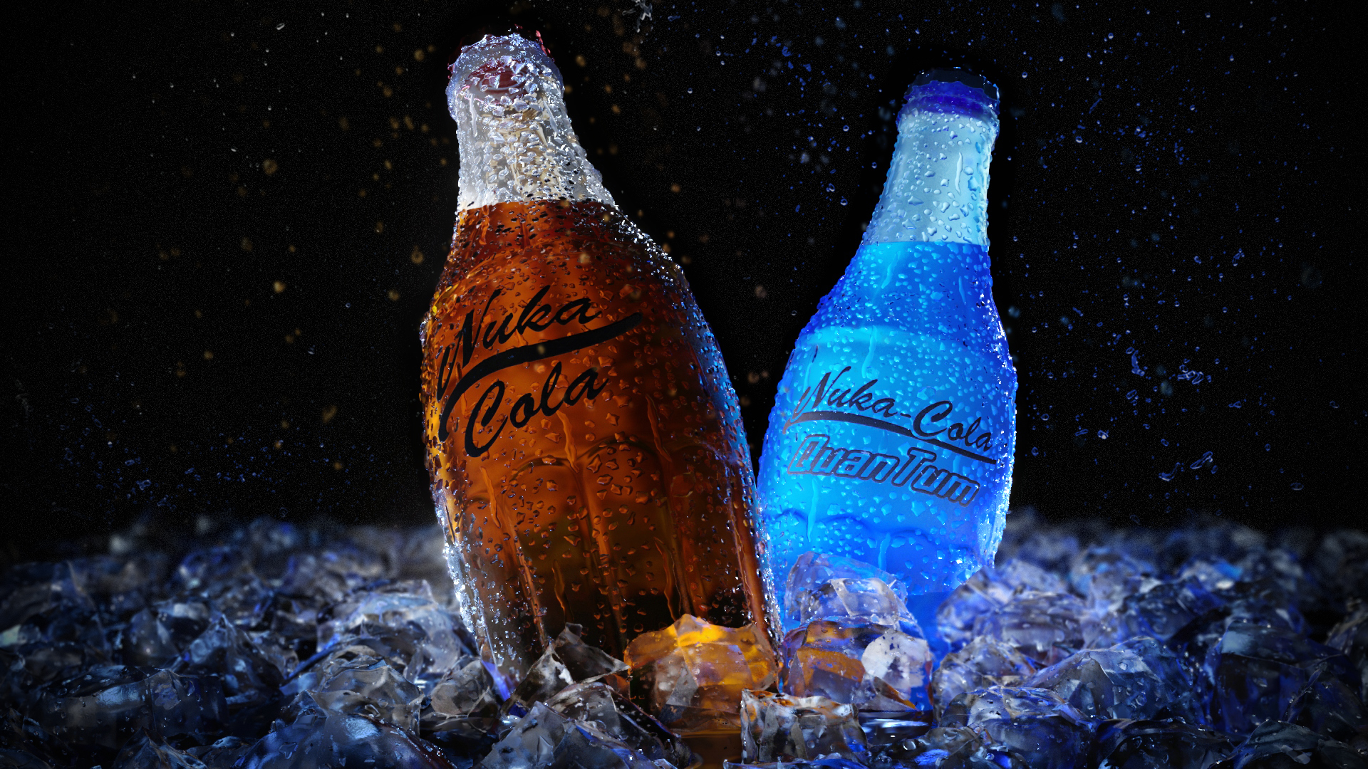 Nuka-Cola Quantum - My, Fallout, Nuka Cola, Computer graphics, 3DS max, Desktop wallpaper, Longpost