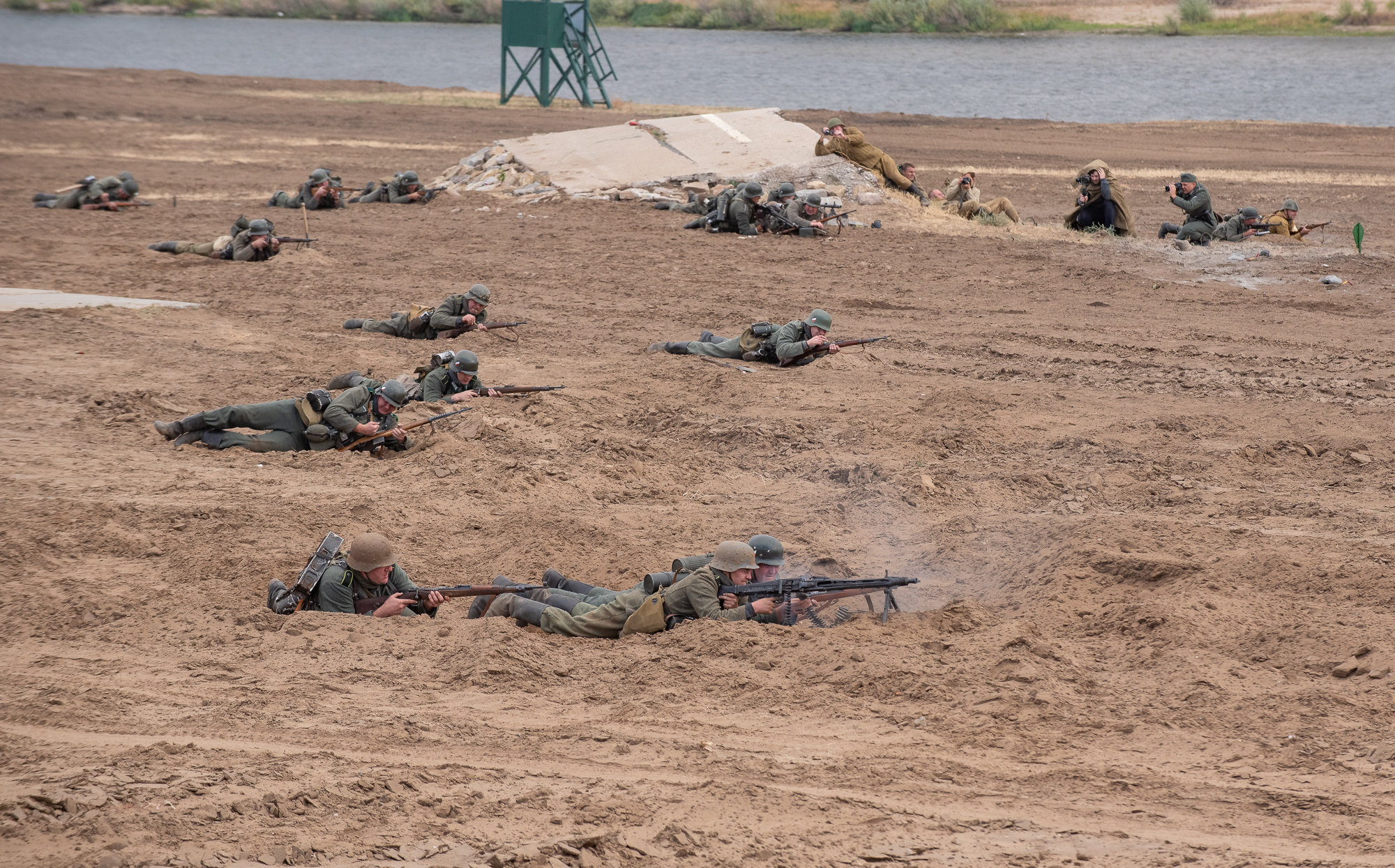 Photo report from the reconstruction of the battle for the banks of the Volga - The Path to Victory - My, The Great Patriotic War, Reconstruction, Reportage, They fought for their homeland, Longpost