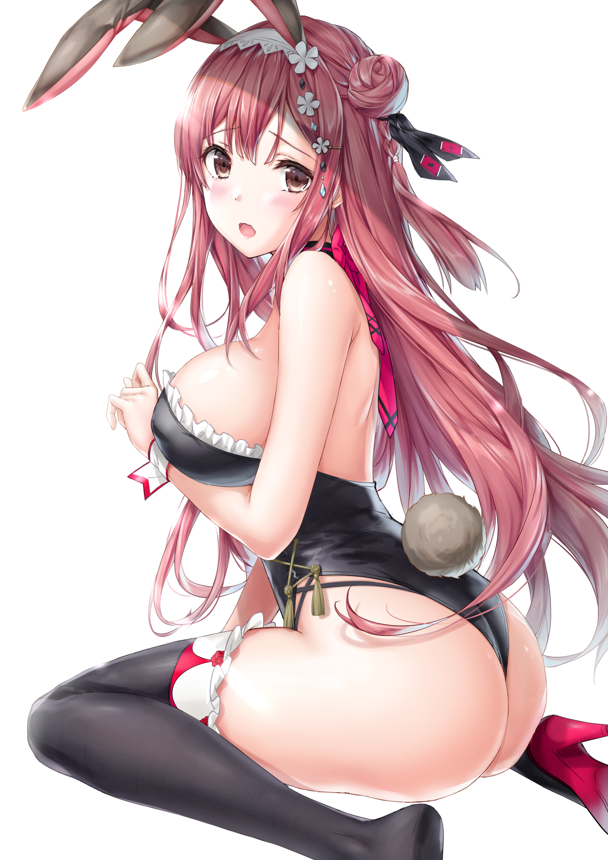 Girl - NSFW, Anime, Anime art, Original character, Breast, Booty, Bunnysuit, Art