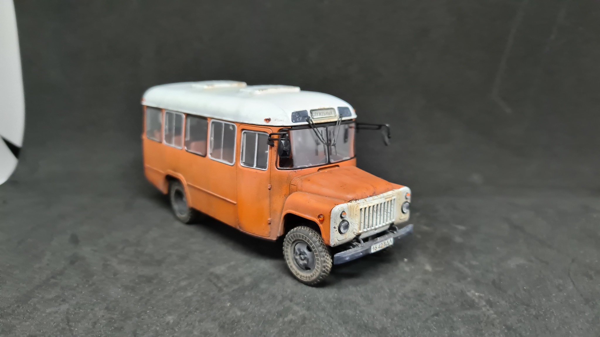 Модель автобуса КАвЗ-3270 - Моё, Моделизм, Стендовый моделизм, Автобус, 1:43, Сборная модель, Модели, Видео, Длиннопост