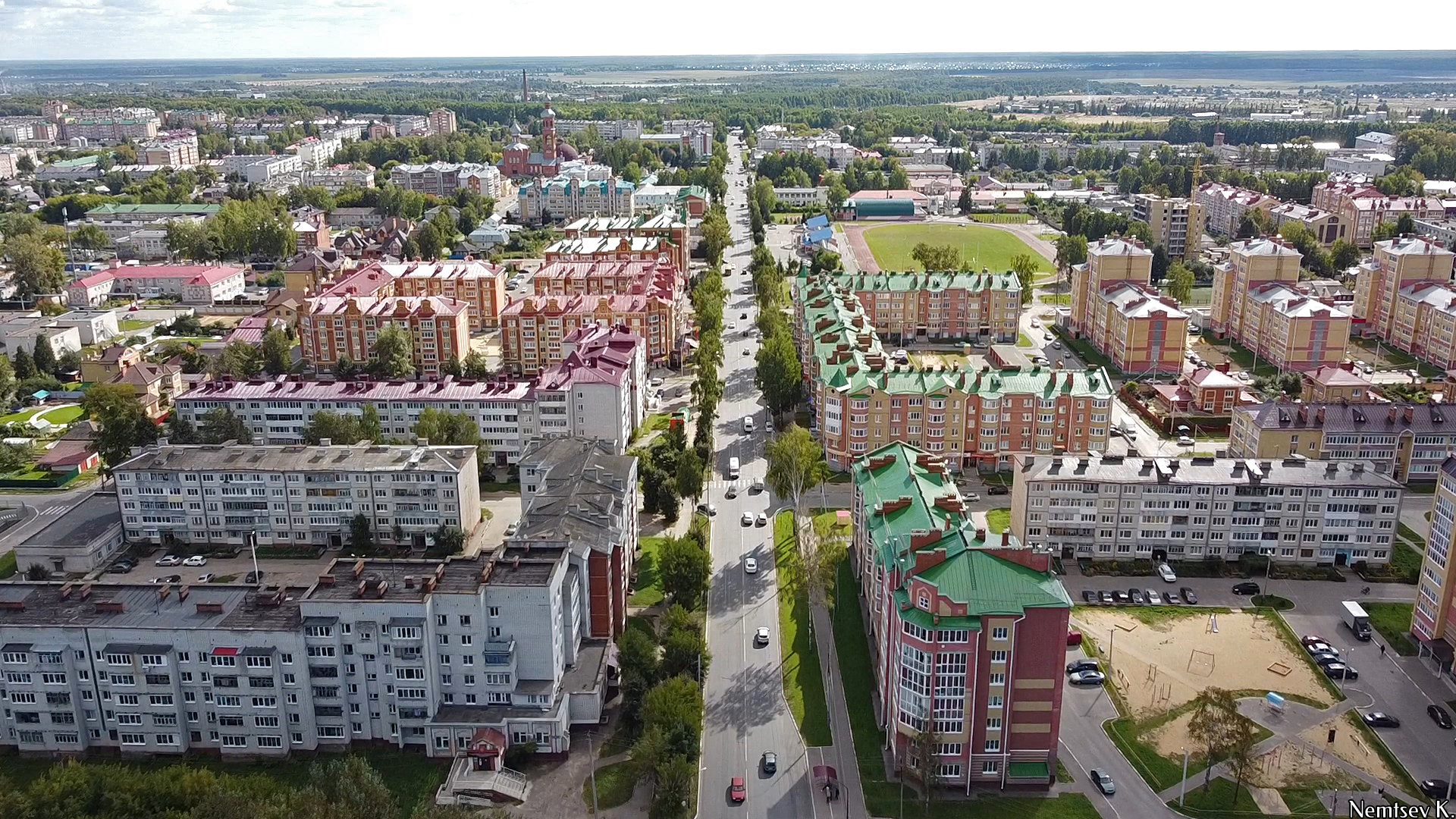 Medvedevo village - My, Mari El, Medvedevo, Yoshkar-Ola, View from above, Quadcopter, Nature, Village, Video, Longpost