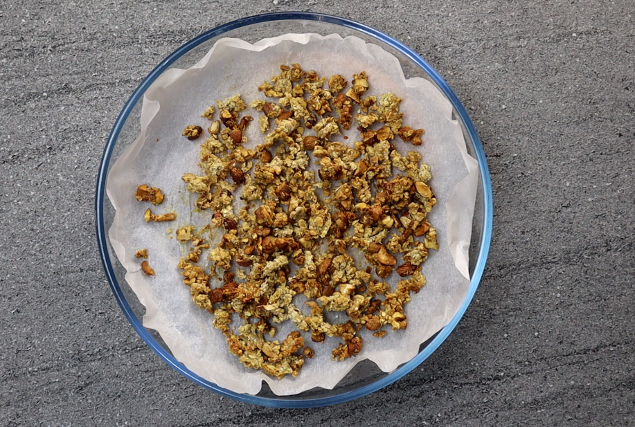 Homemade granola - My, Recipe, Granola, Breakfast, Video recipe, Video, Longpost