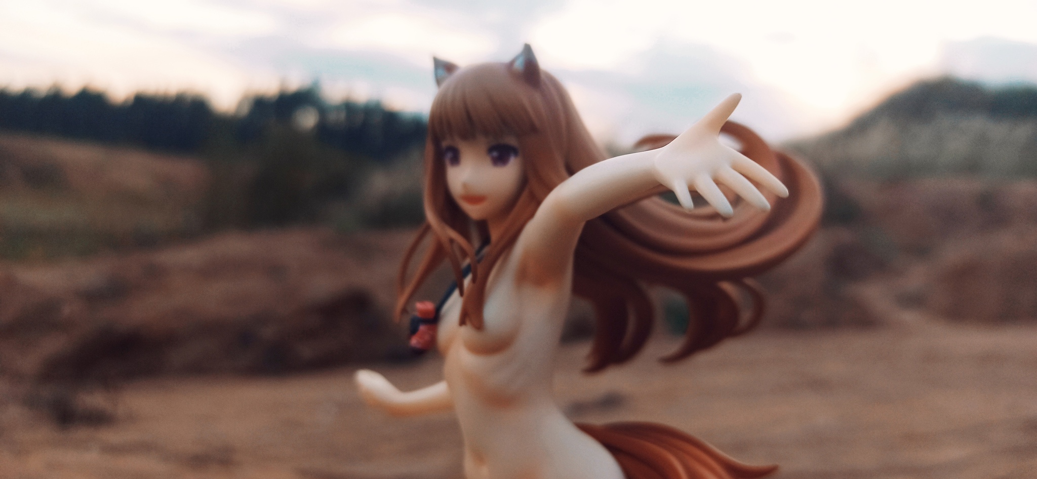 ~вЂў~ The Wolf, the Evening and the Quarry ~вЂў~ - NSFW, My, The photo, Beginning photographer, Anime, Figurines, Collectible figurines, Spice and wolf, Holo, Longpost