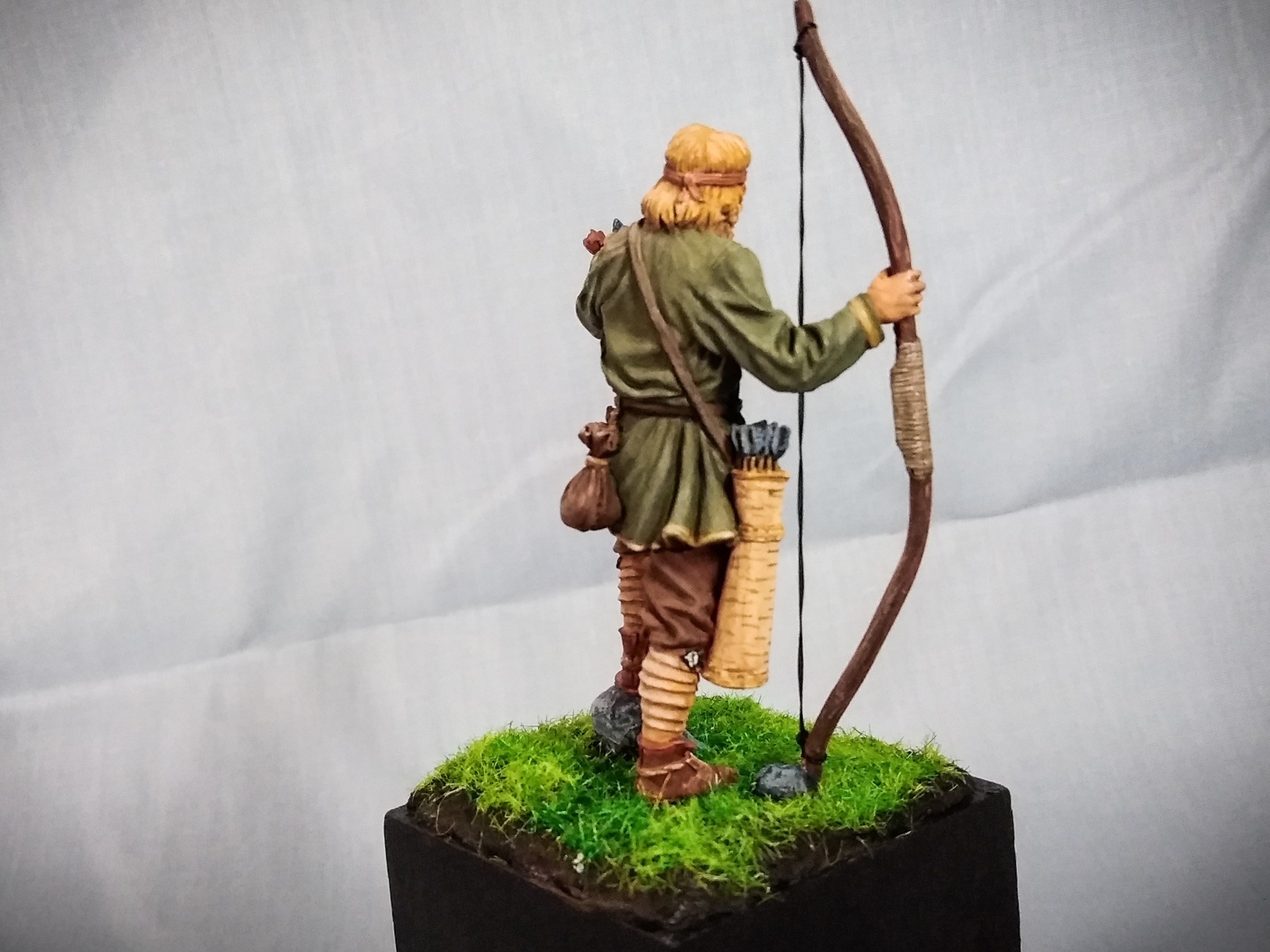 Painted Viking with a goose, scale 54mm - My, Painting, Tin soldiers, Hobby, With your own hands, Needlework without process, Викинги, Longpost