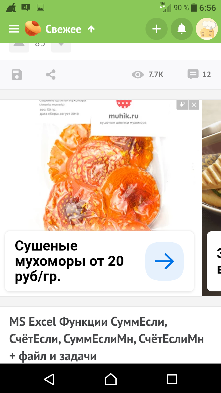 contextual advertising - My, Fly agaric, Mushrooms, Screenshot