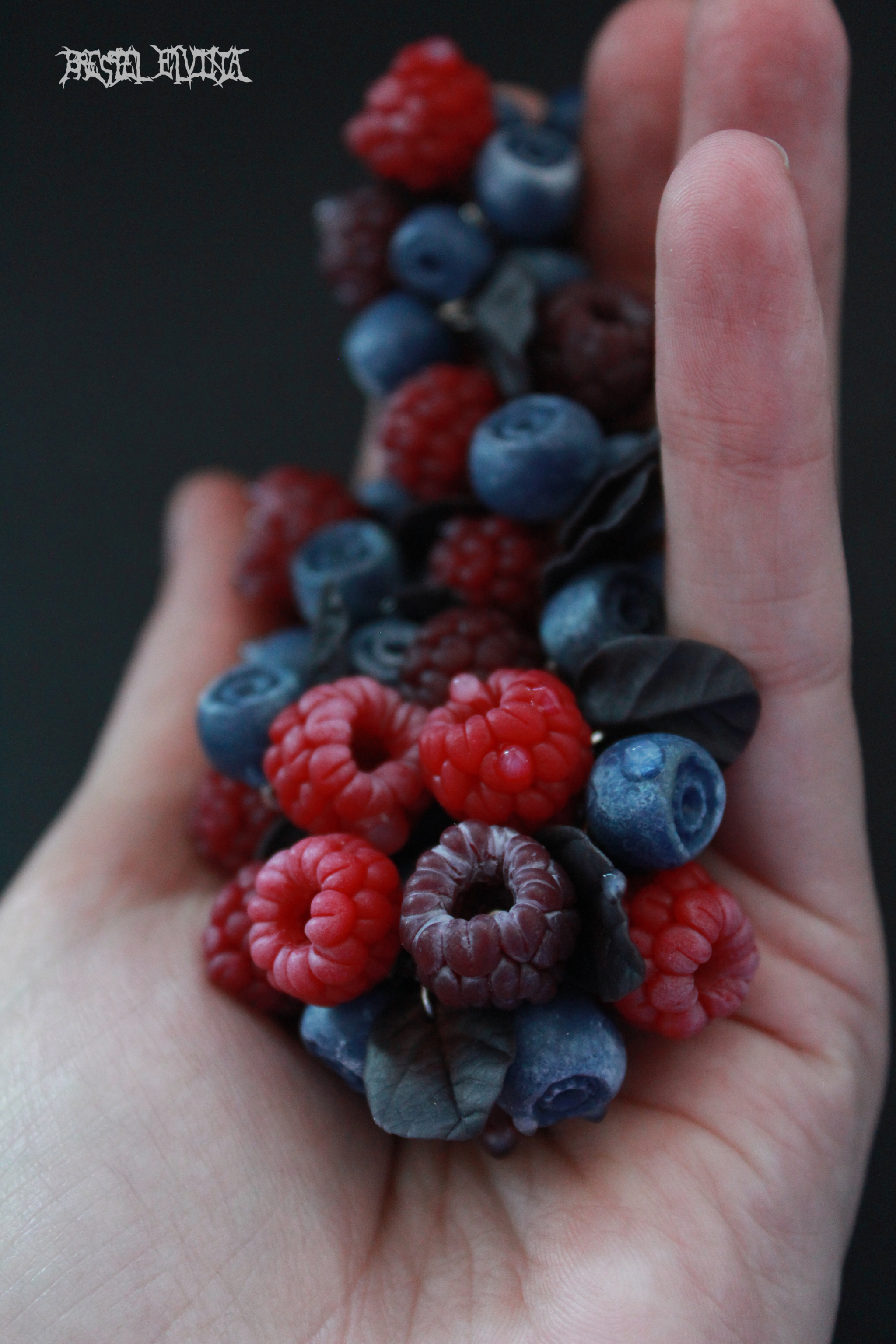 Berry bracelets made of polymer clay - My, Polymer clay, Longpost, Needlework without process, A bracelet, Bijouterie, Berries