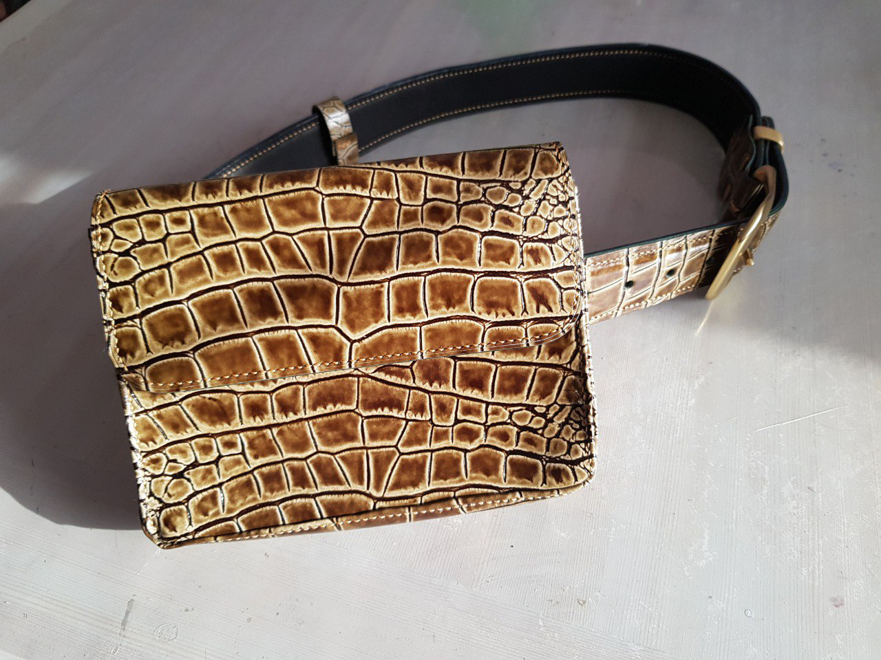 Wife bag - My, Natural leather, With your own hands, Needlework with process, Handmade, Leather products, Longpost, Lady's bag, Belt bag, Hand seam, Belt
