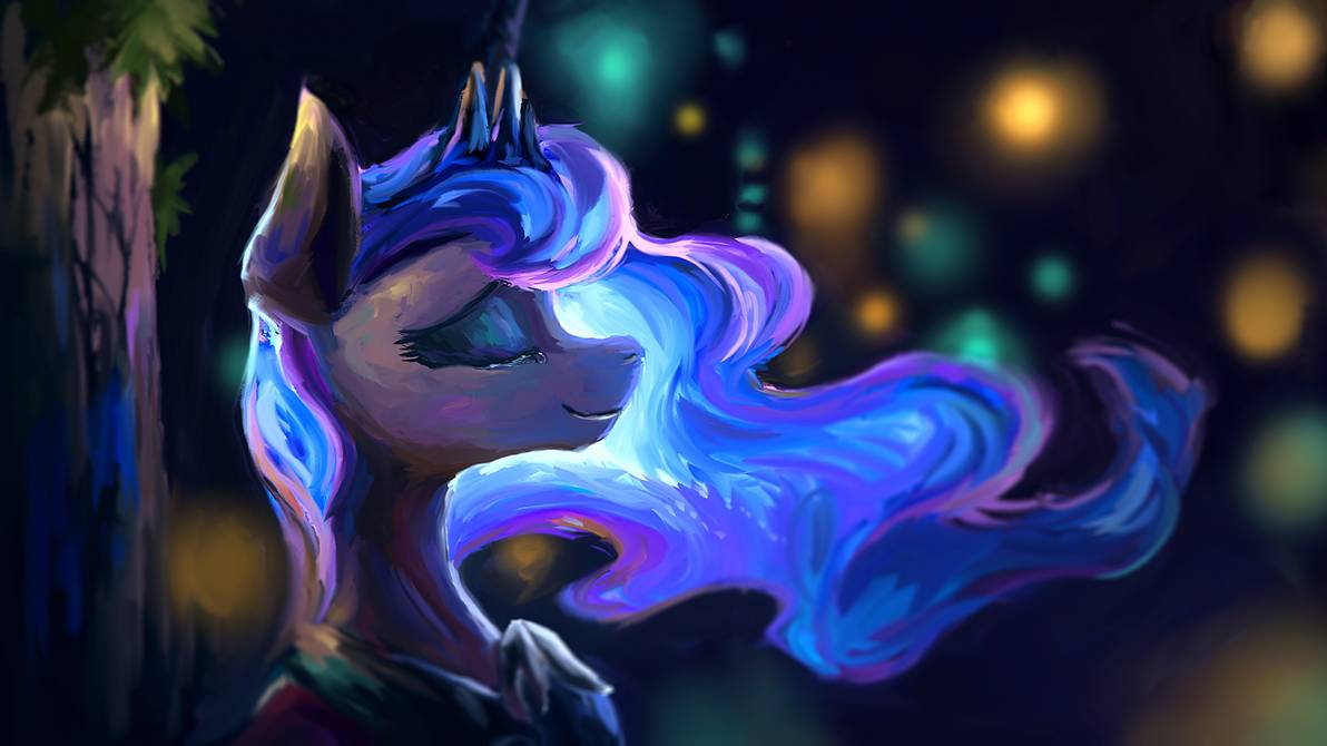 Satisfied Moon - My little pony, Princess luna