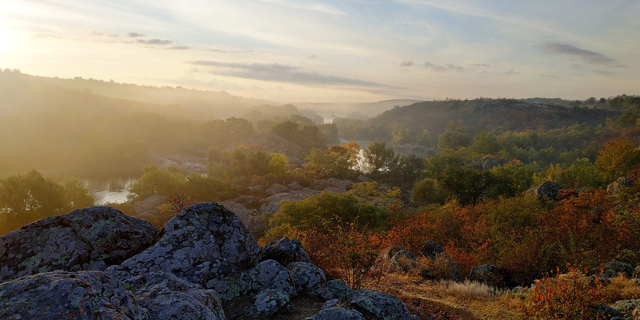 Dawn with fog over the Southern Bug this morning - My, The photo, Atmospheric, Nature, Fog, Longpost, beauty of nature