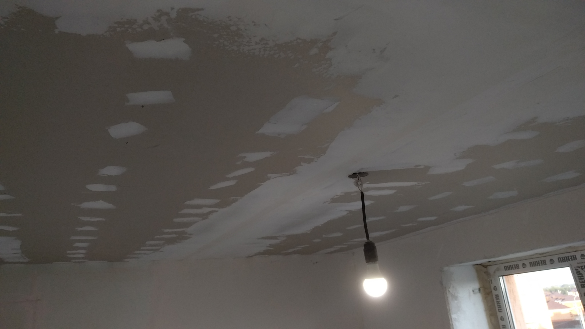 Ceiling made of gypsum plasterboard - My, Repair, With your own hands, Ceiling, Drywall, Gcl, New building, Longpost