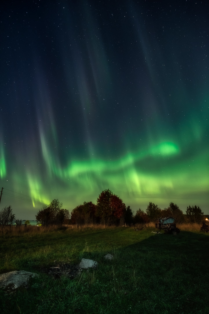 New season aurora season - My, Polar Lights, The photo, Карелия, Aurora borealis, Longpost