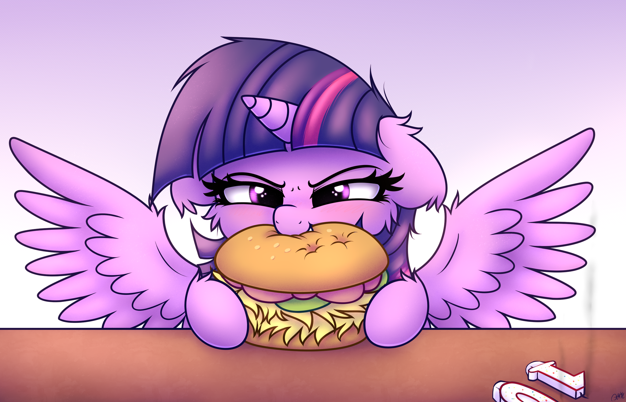 Еда не по размеру - My Little Pony, PonyArt, Twilight sparkle, Heavymetalbronyyeah