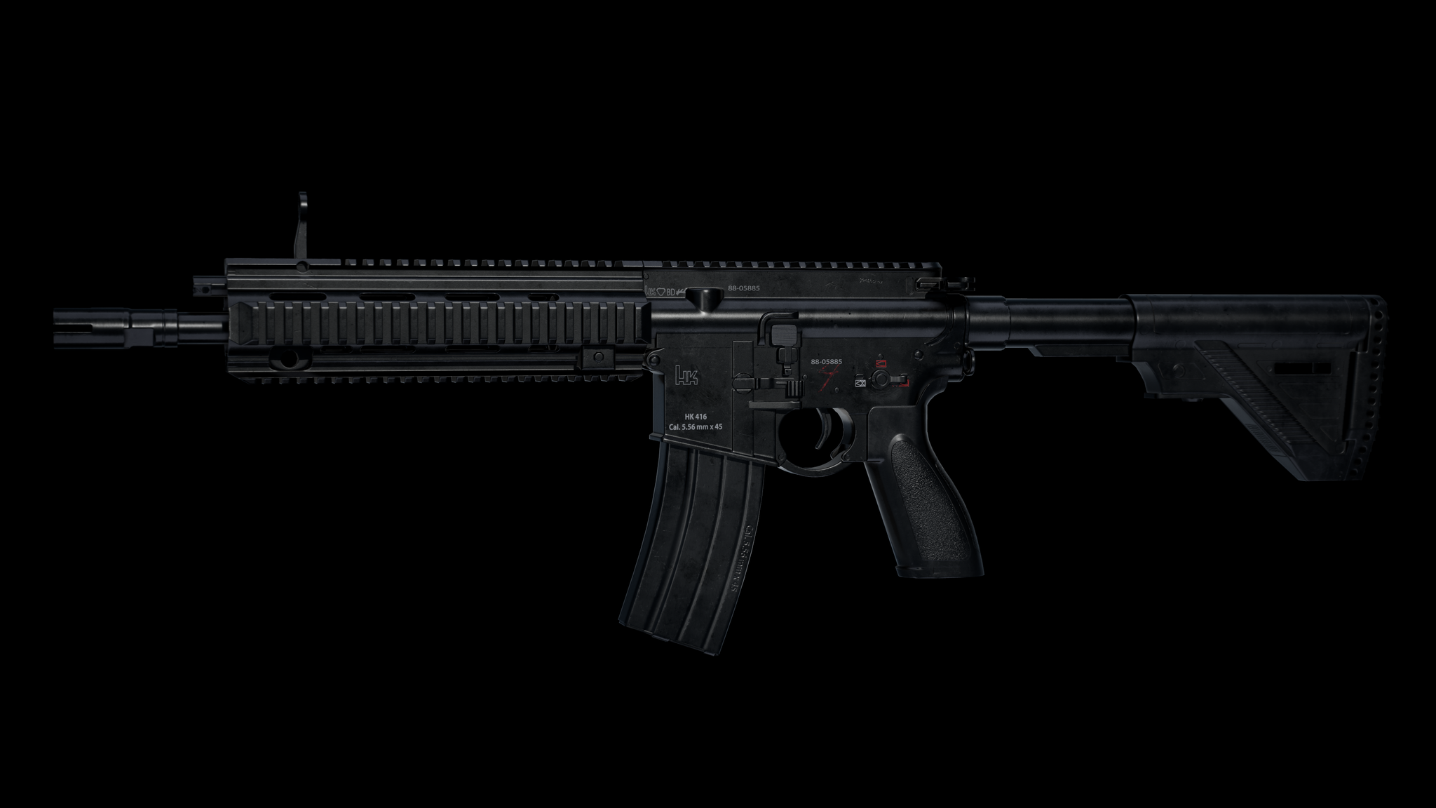 HK 416 - Моё, Blender, Оружие, 3D, Графика, Hk416, Game Art, Пушка, Компьютерная графика, Курсы, Арт, Рендер, Текстуры, Модели, Длиннопост