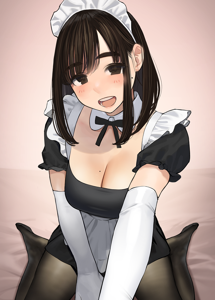 Ganbare, Douki-chan! [part 4] - NSFW, Anime, Anime art, Y_o_m_y_o_m, Ganbare Douki-chan, Tights, Underwear, Bra, Senpai, Pixiv, Housemaid, Office plankton, Longpost, Kouhai-Chan, Douki-chan