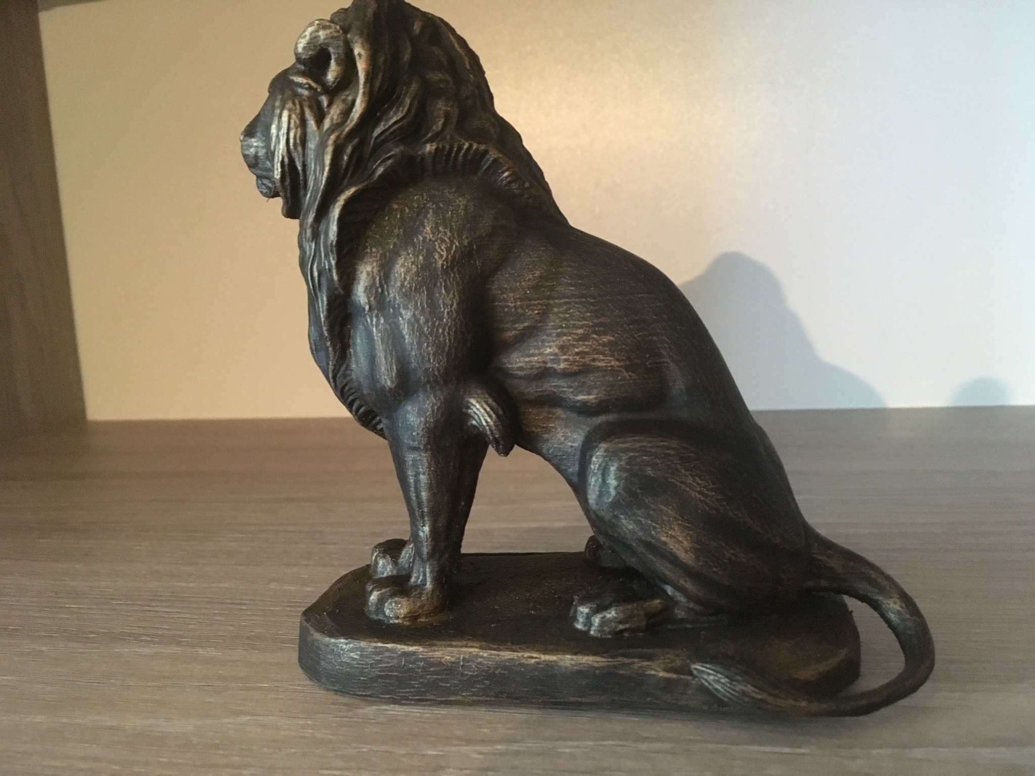 Application of 3D printing. Part one) - My, 3D, 3D modeling, 3D printer, 3D печать, Presents, a lion, Statuette, Longpost