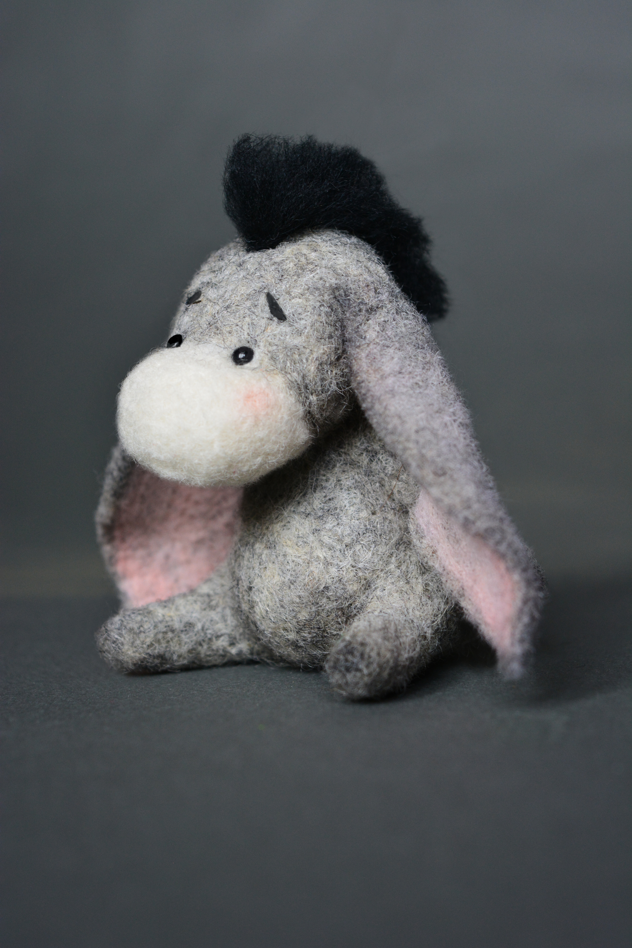 Donkey made of wool - My, Dry felting, Donkey, Wool, Felt, Wool toy, Longpost