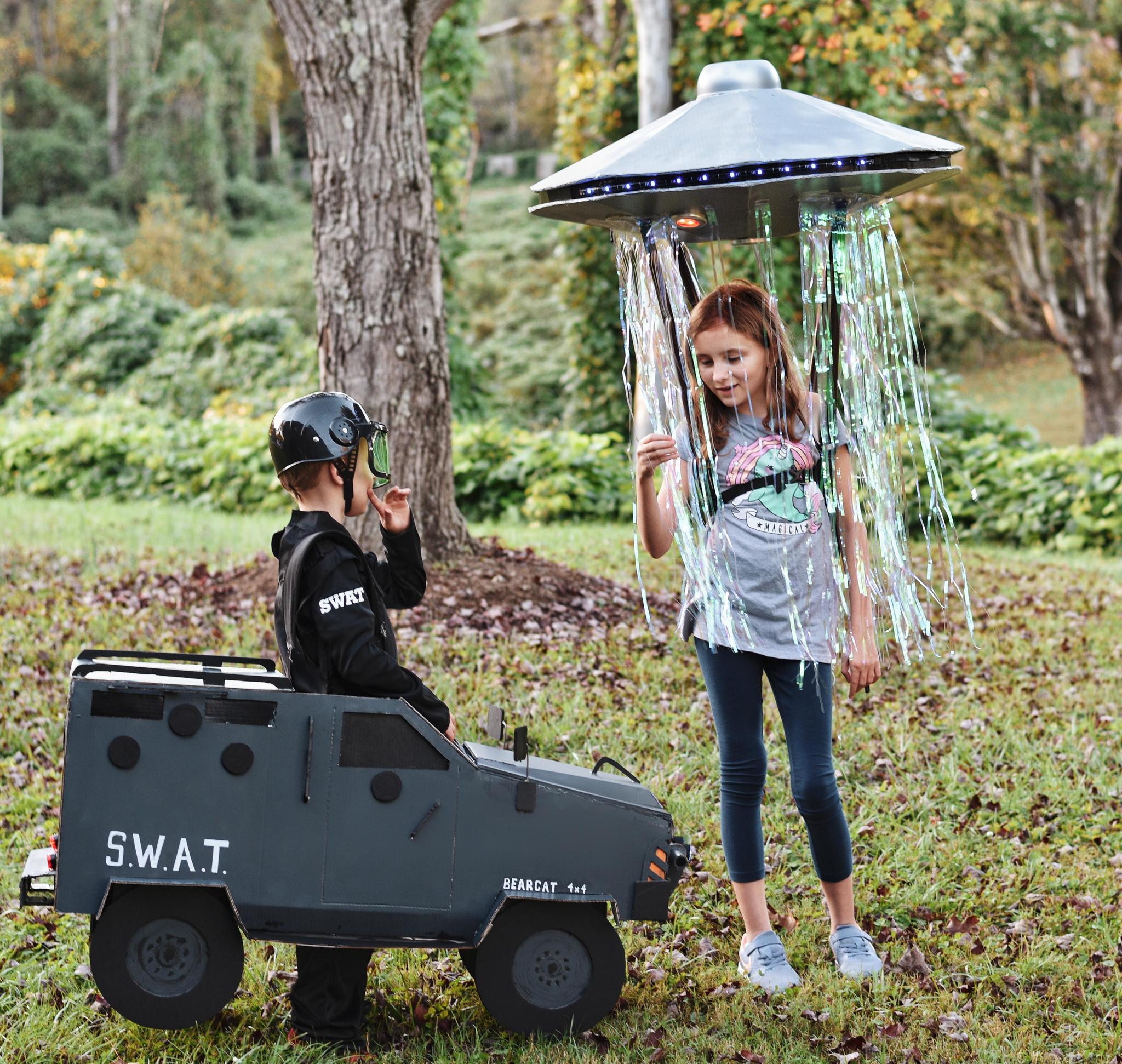 When your daughter is obsessed with aliens, and your son dreams of becoming a special forces soldier - Children, Special Forces, Auto, Flying saucer, UFO, Costume