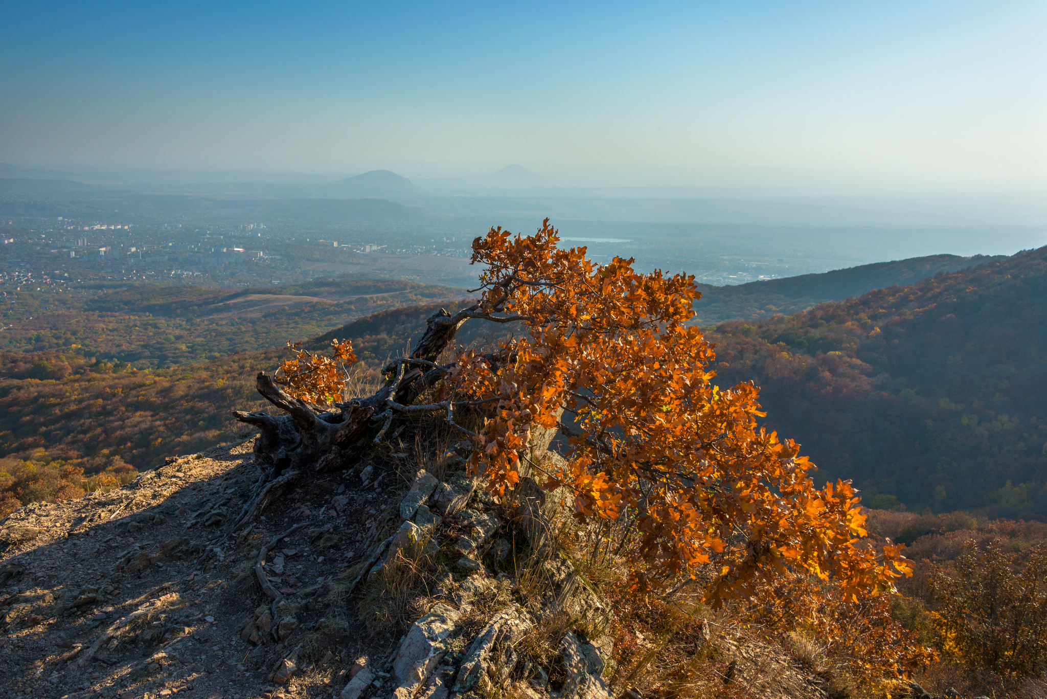 Golden autumn on Mount Beshtau - My, Autumn, Beshtau, October, Nature, Landscape, Longpost, The photo, Autumn leaves