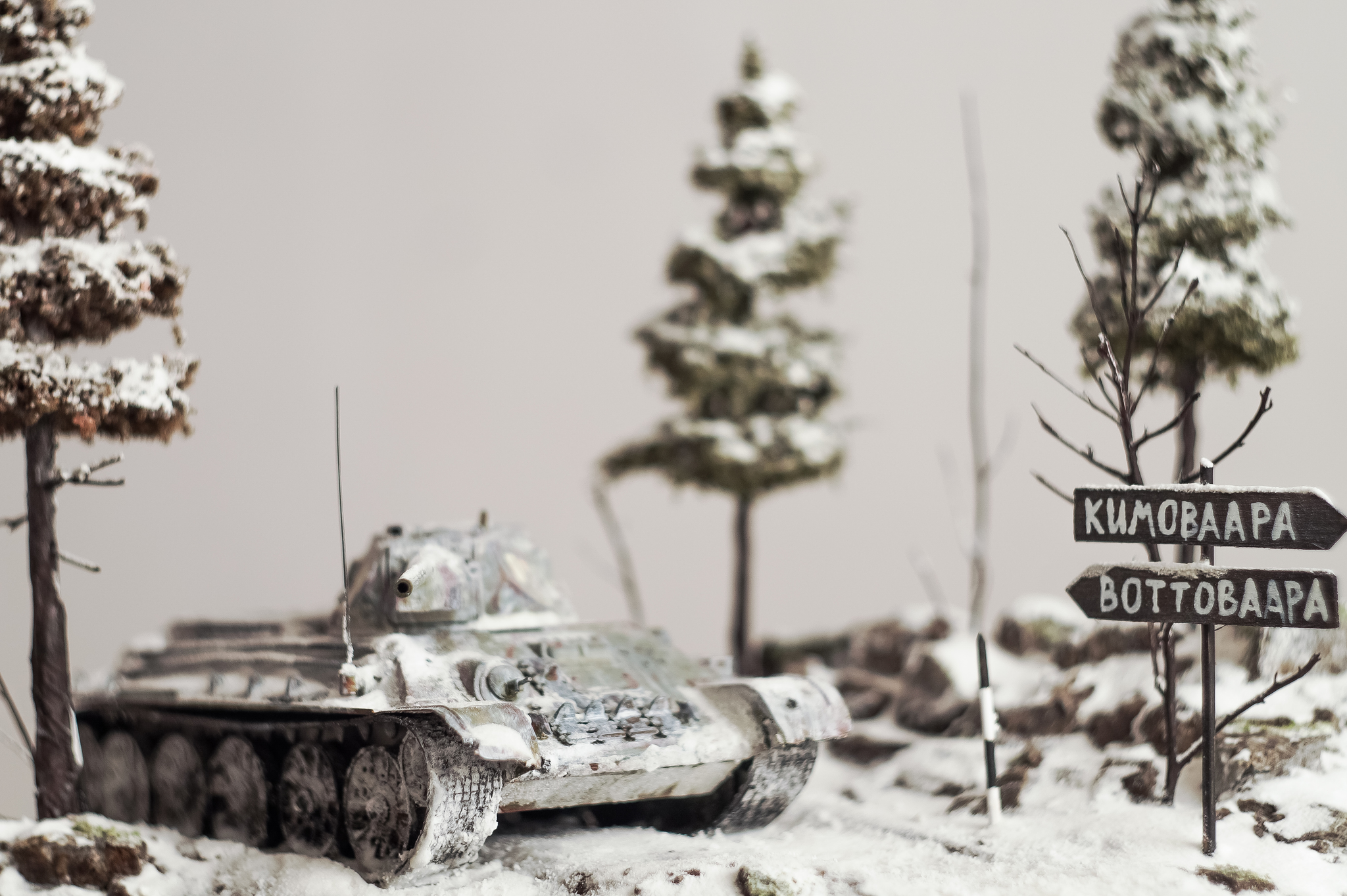 My second diorama. T 34/76 from Zvezda 1:35 - My, Modeling, Longpost, Prefabricated model, Hobby, Zvezda, Tanks, Diorama, Stand modeling, T-34, T-34-76, Winter