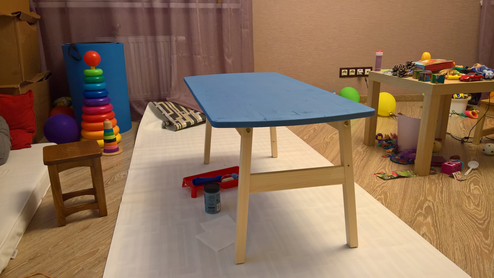 Children's table - My, Carpenter, With your own hands, Needlework with process, Furniture, Dacha, Solid wood furniture, Longpost