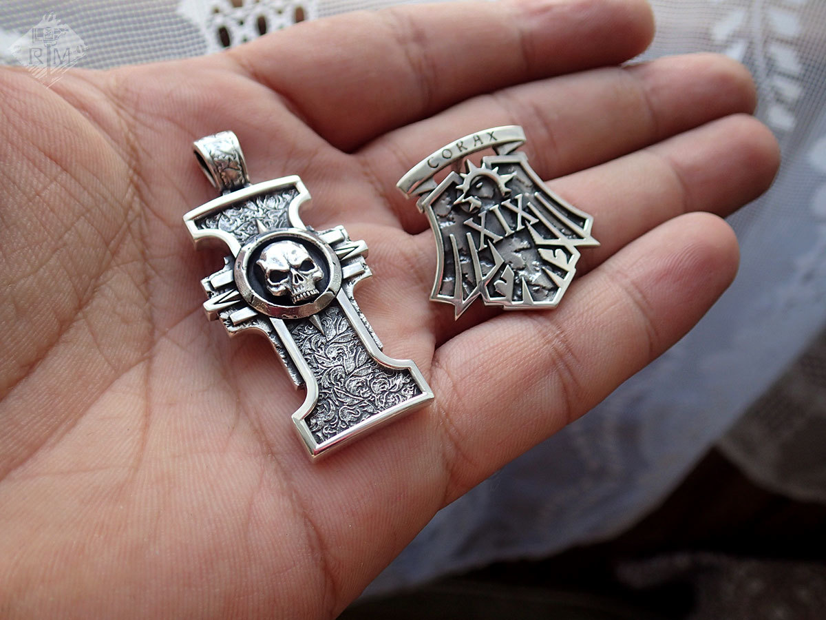 Promedio insignia & Co - My, Wh other, Creation, Silver, Warhammer 40k, insignia, Pendant, Warhammer-Crafts, The inquisition, Longpost