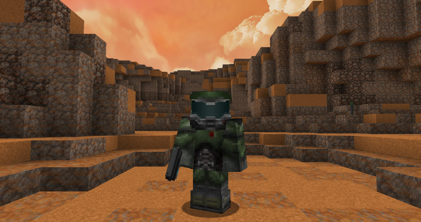 Doom in Minecraft - Minecraft, Doom, FPS, Longpost