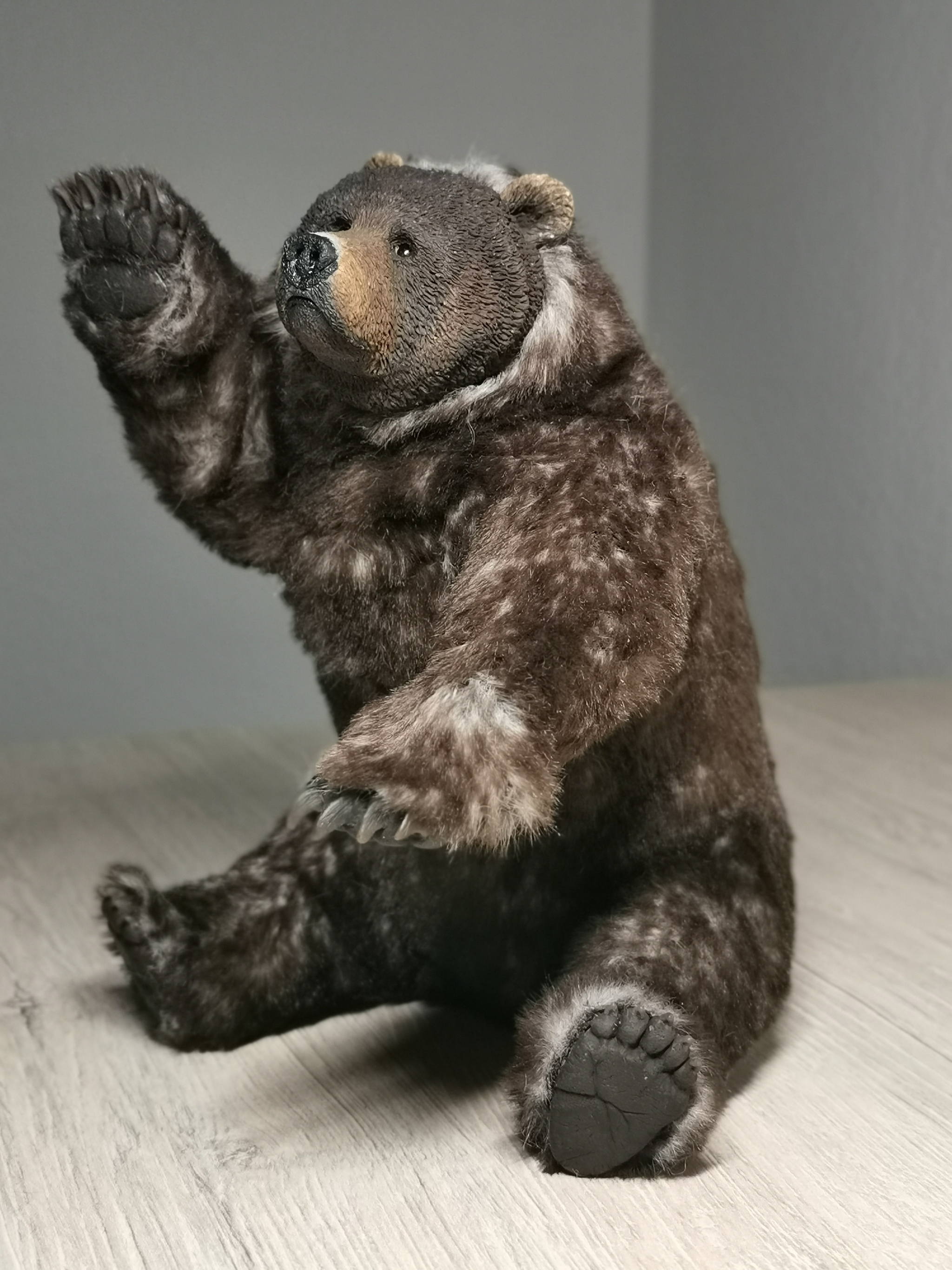 bear - My, The Bears, Soft toy, Mixed media, Polymer clay, Needlework without process, Longpost