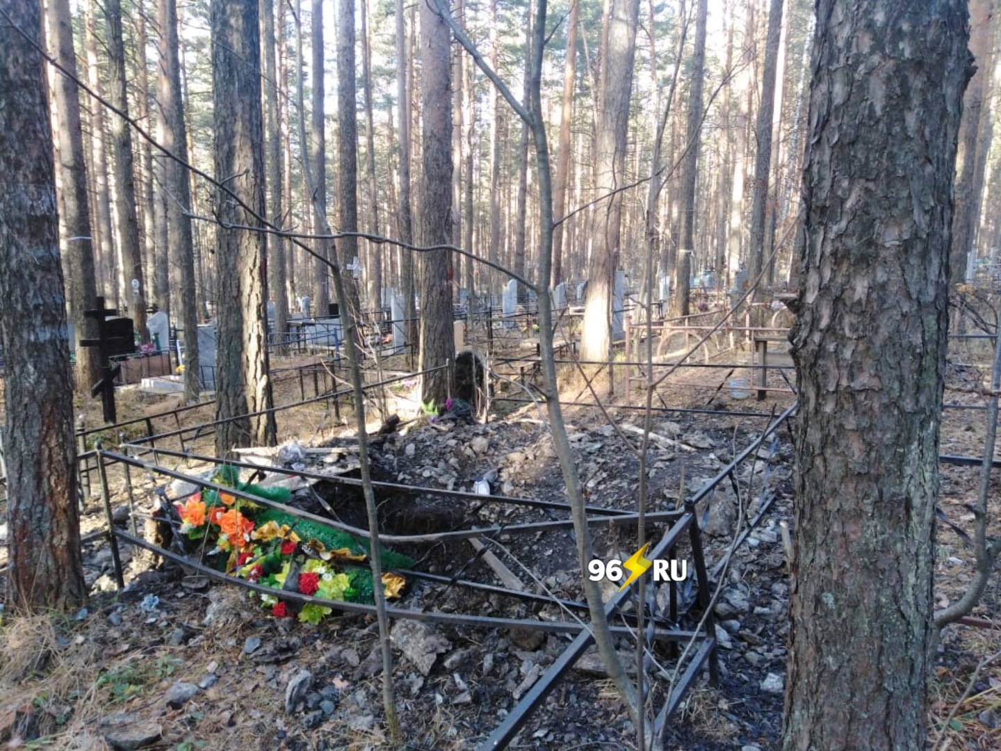 In Nizhny Tagil, a bear dug up a fresh grave and ate the corpse of a man - Cemetery, The Bears, Negative, Longpost