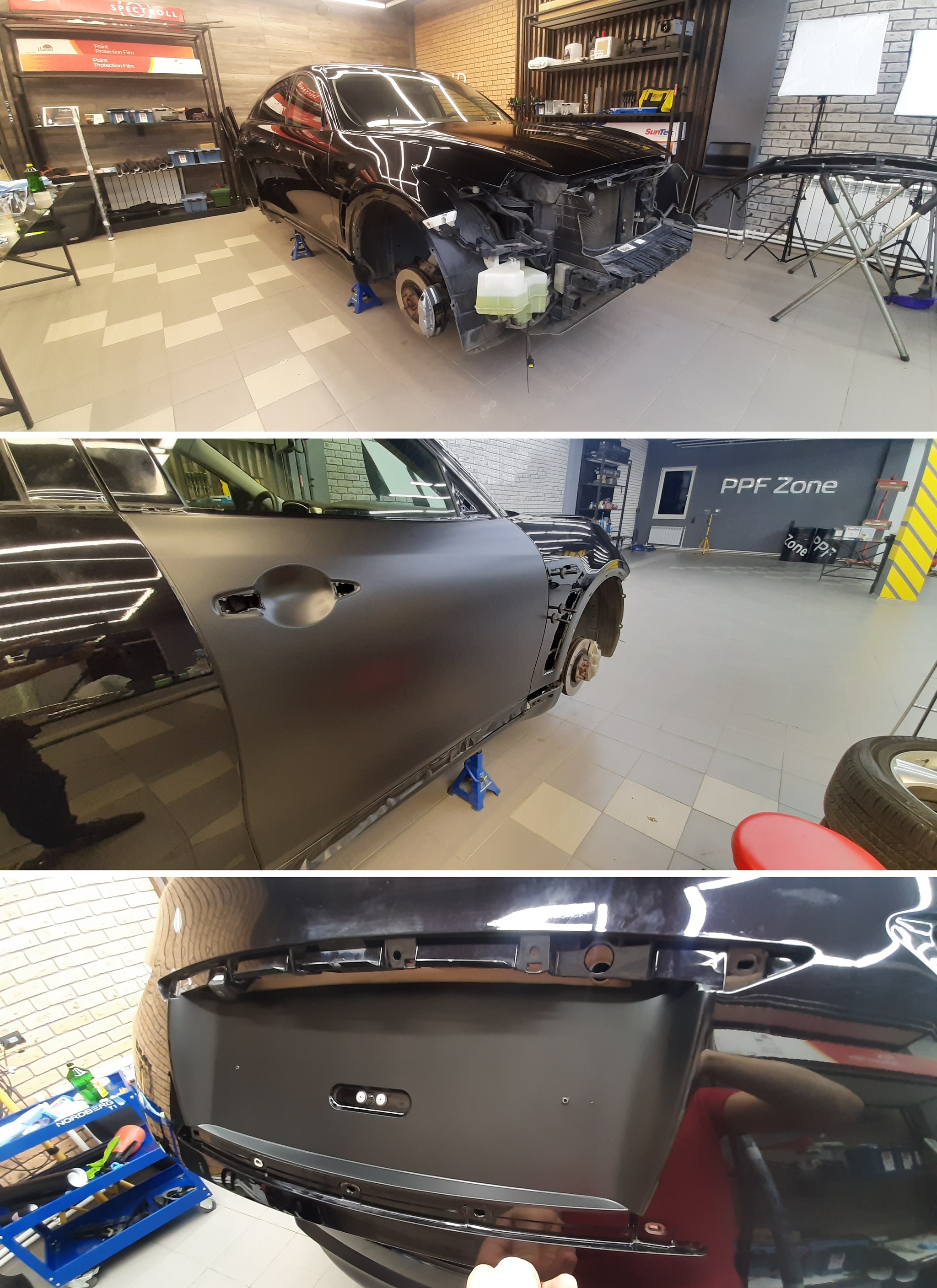 Infinity FX-37. Matte black. The best use of car vinyl - My, Autovinyl, Detaling, Car taping, Film, Auto, Styling, Painting, Mat, Longpost, Infinity