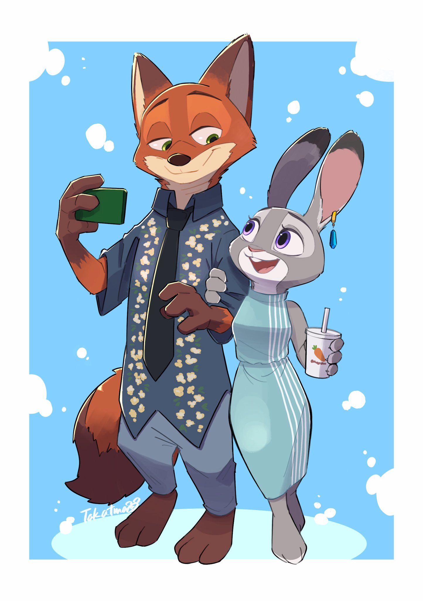 Nick and Judy - Zootopia, Nick wilde, Judy hopps, Nick and Judy, Art