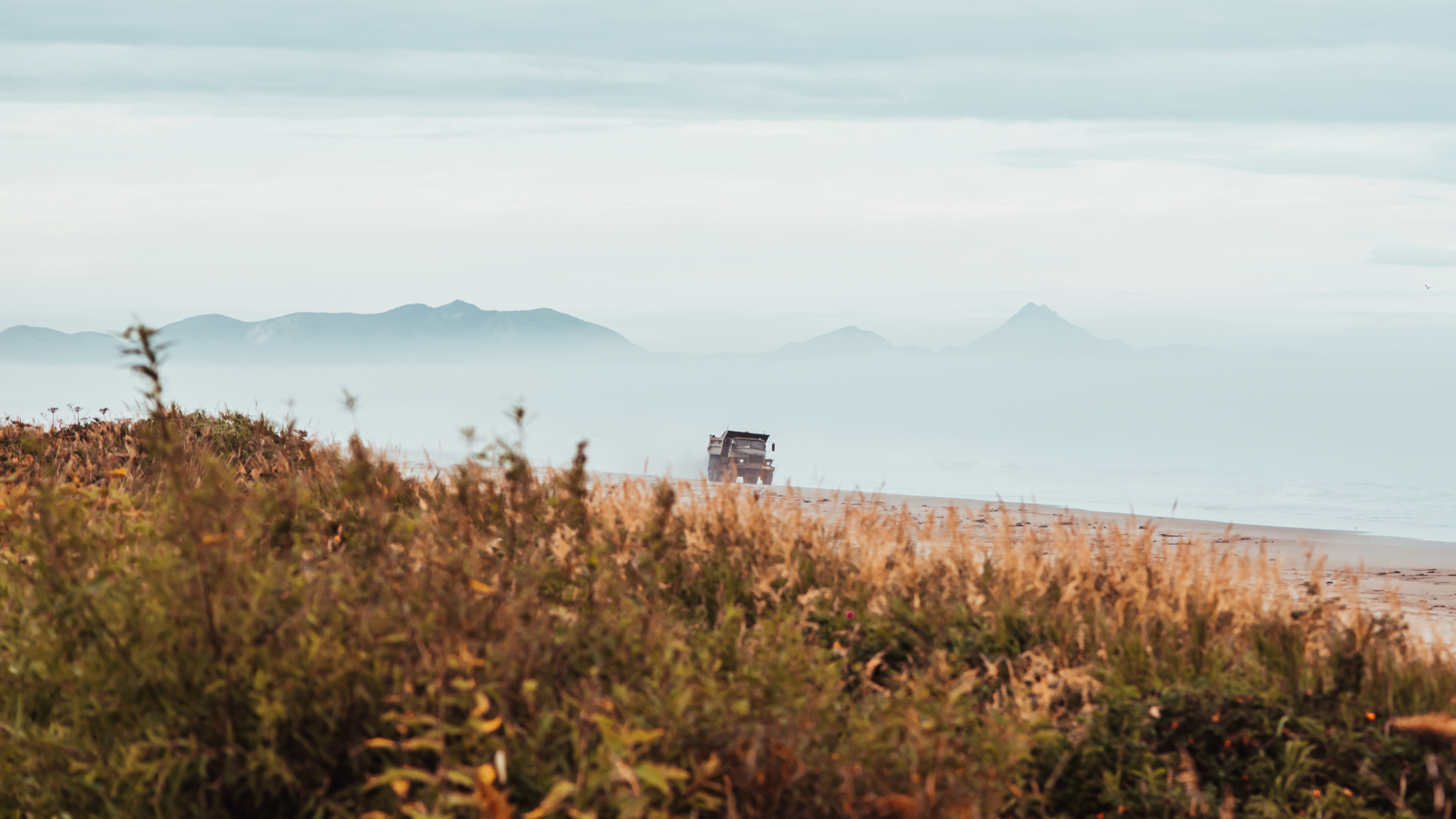 Foggy morning. Part two - My, Sea, Fog, Morning, Sakhalin, Nature, The mountains, Road, Atmosphere, Longpost