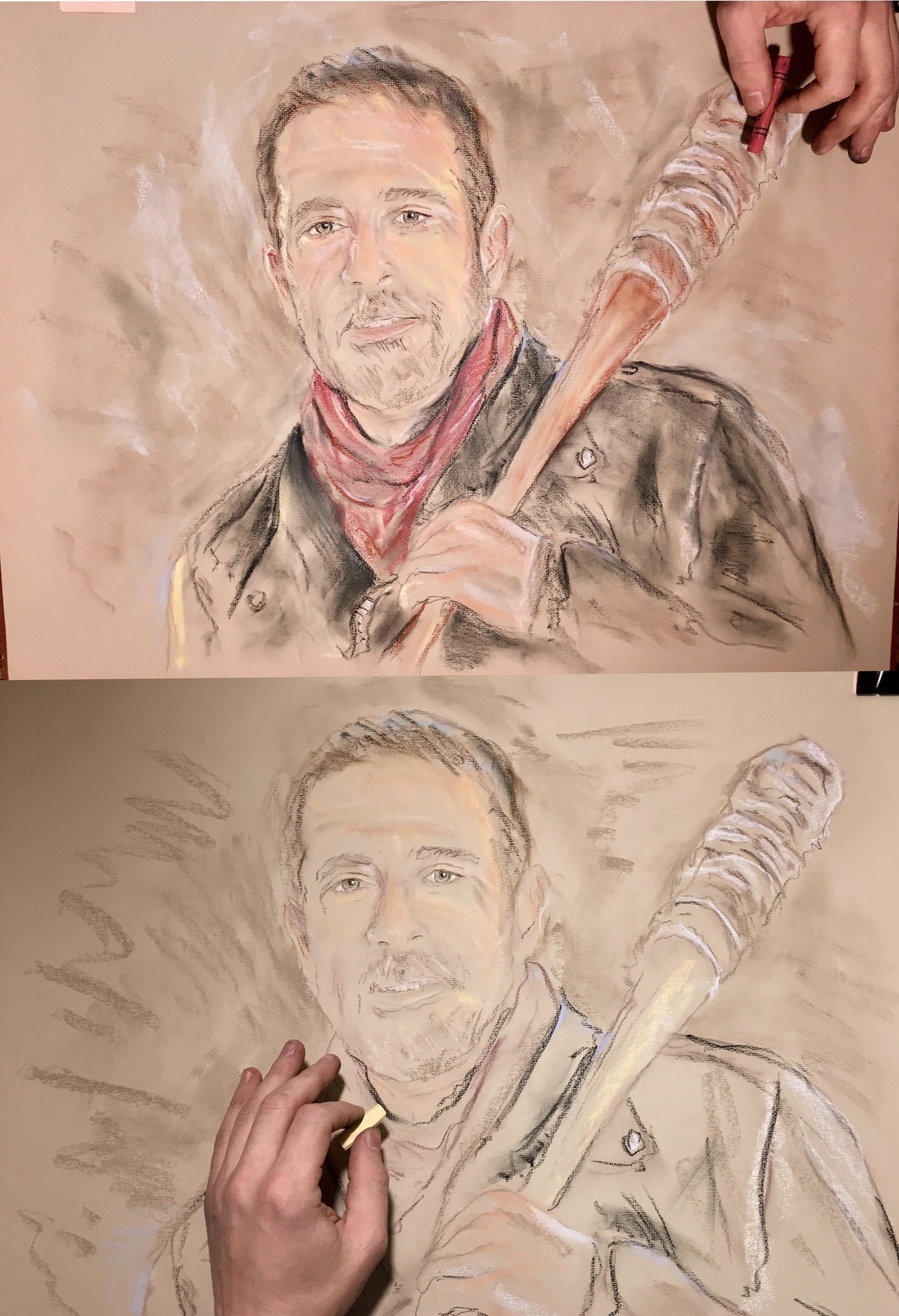 I drew my favorite characters from the series The Walking Dead - My, Longpost, Drawing, the walking Dead