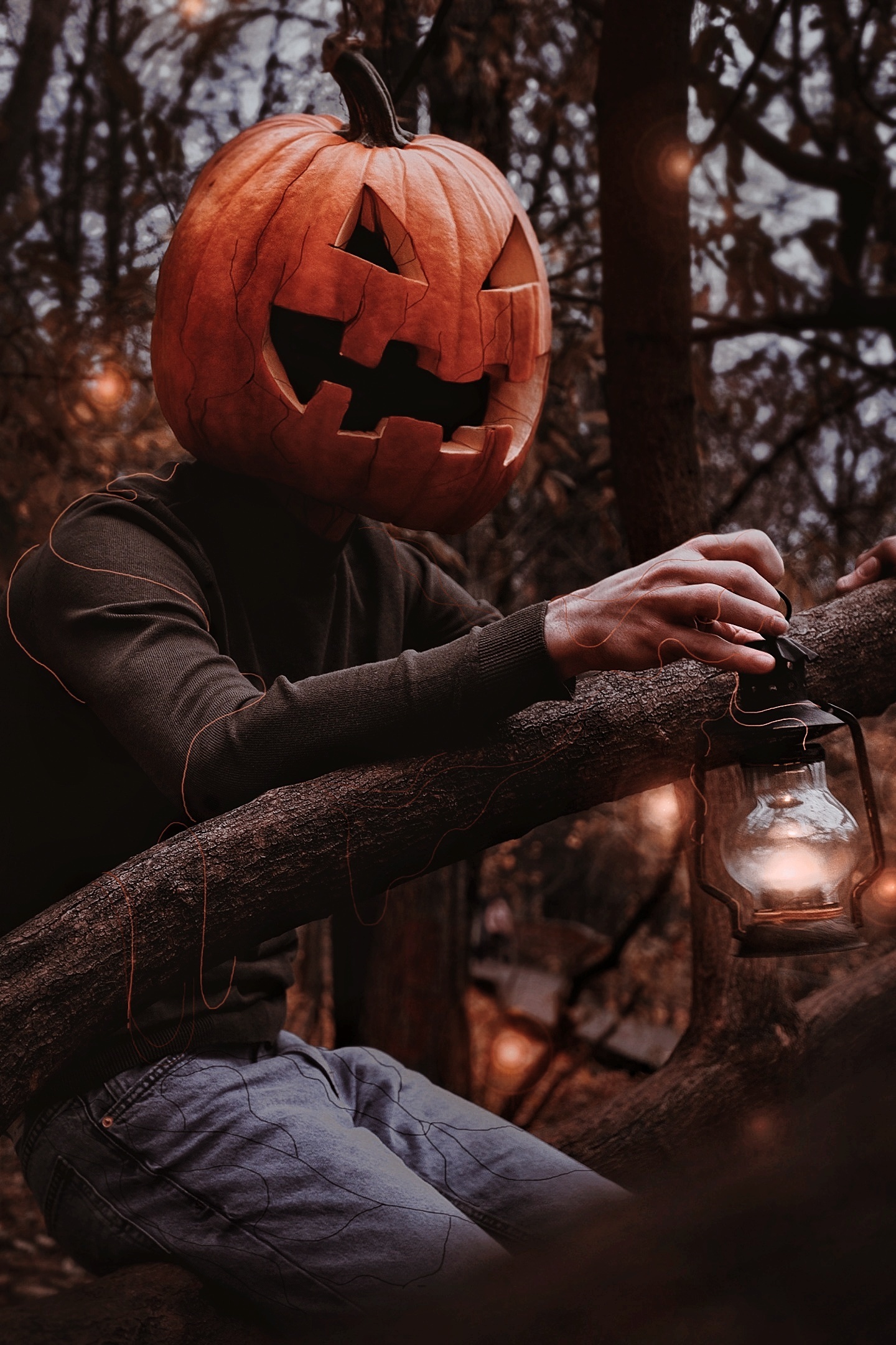 Shooting with a pumpkin - My, The photo, Photographer, Photoshop master, PHOTOSESSION, Atmosphere, Forest, Horror, Friday the 13th, Black Friday, Filming, Creation, Mystic, Pumpkin, Photo processing, Beginning photographer, Professional, Photoshop, Nature, Moscow, Longpost