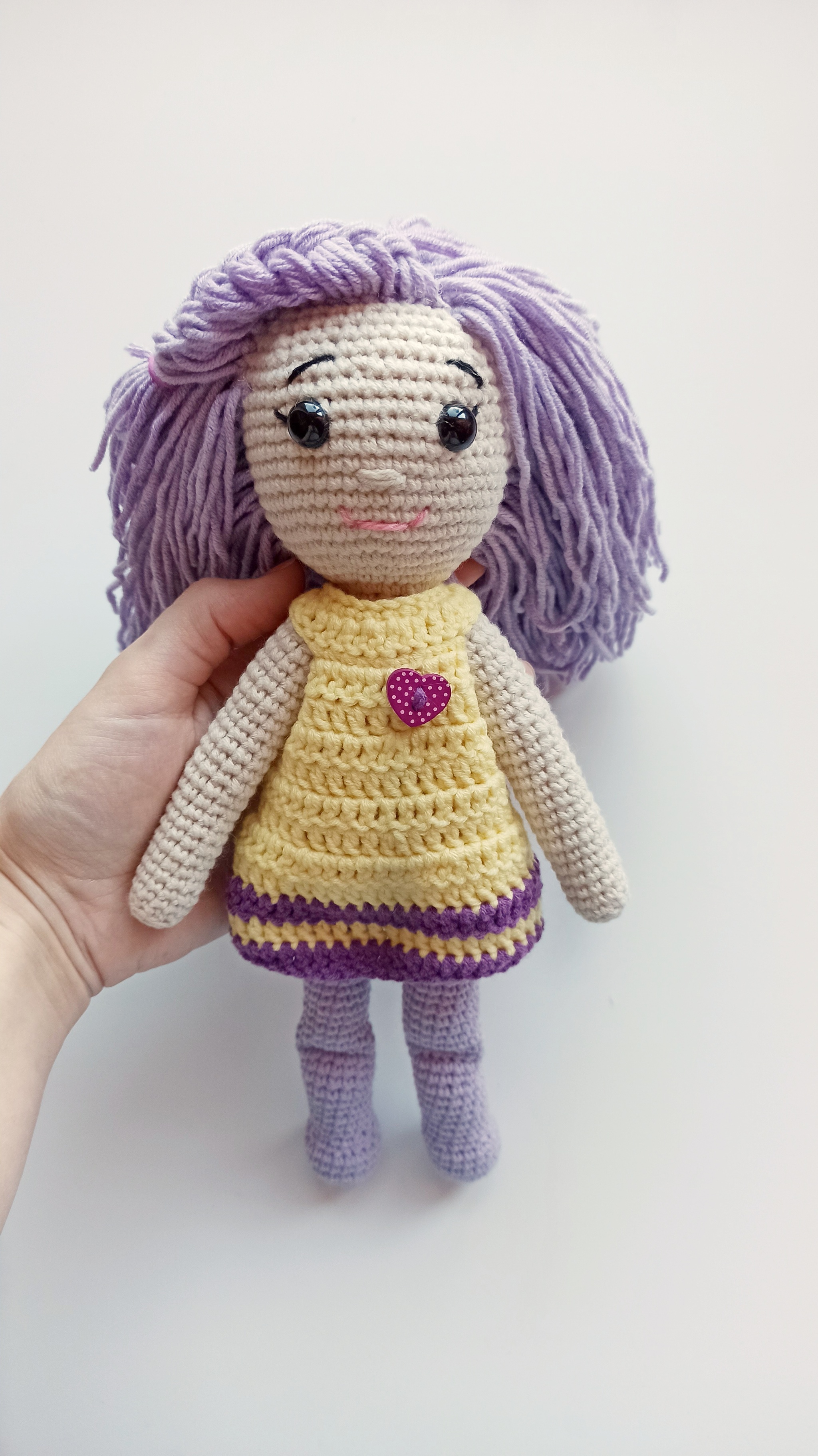 Doll with soft feet - Doll, Crochet, Knitted toys, Knitting, Toys, Interior doll, Textile doll, Handmade dolls, Amigurumi, Handmade, Needlework without process, Cotton (fabrics and plant)