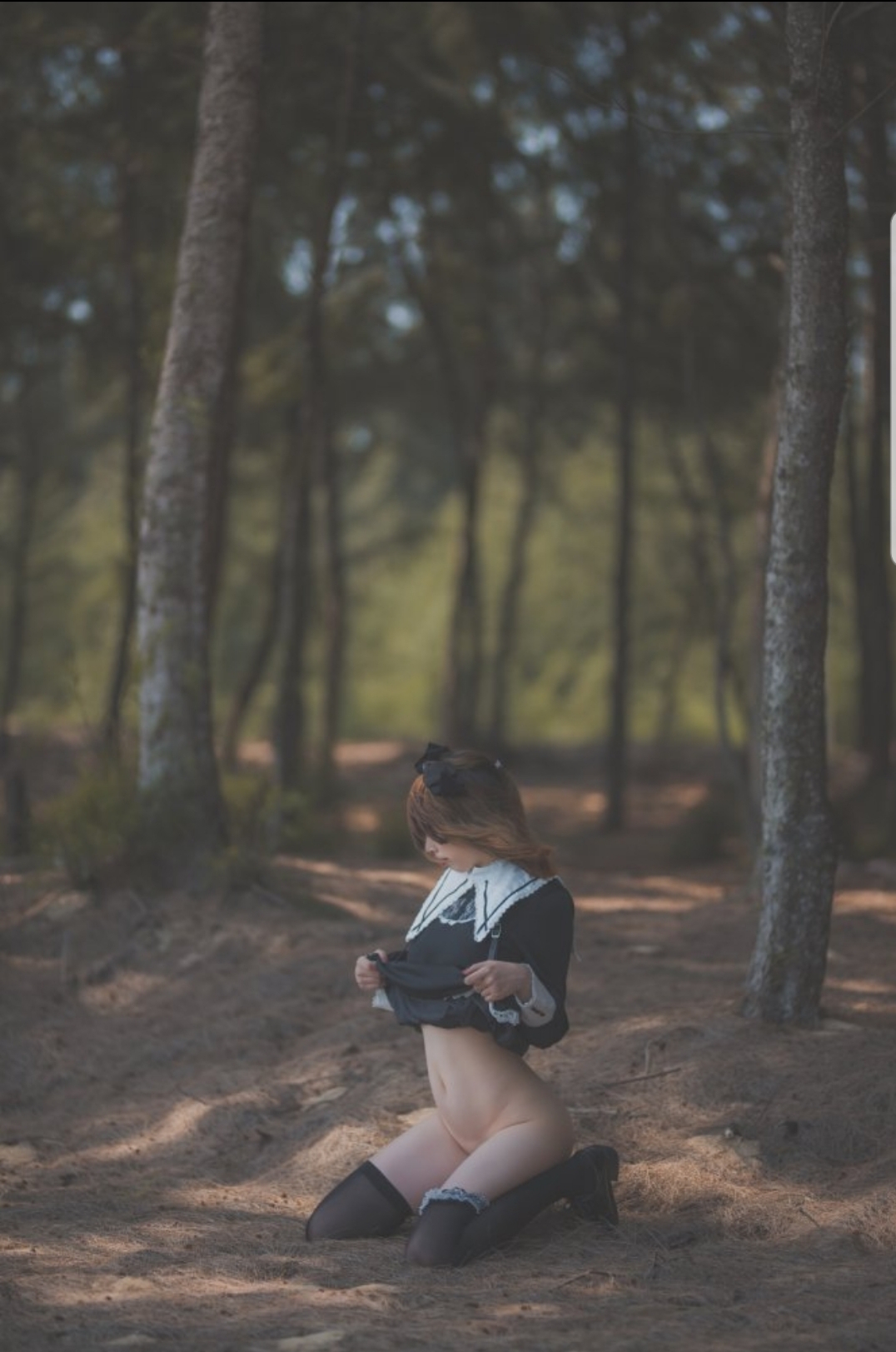 Under the shade of the trees... - NSFW, Erotic, Girls, Forest, Longpost