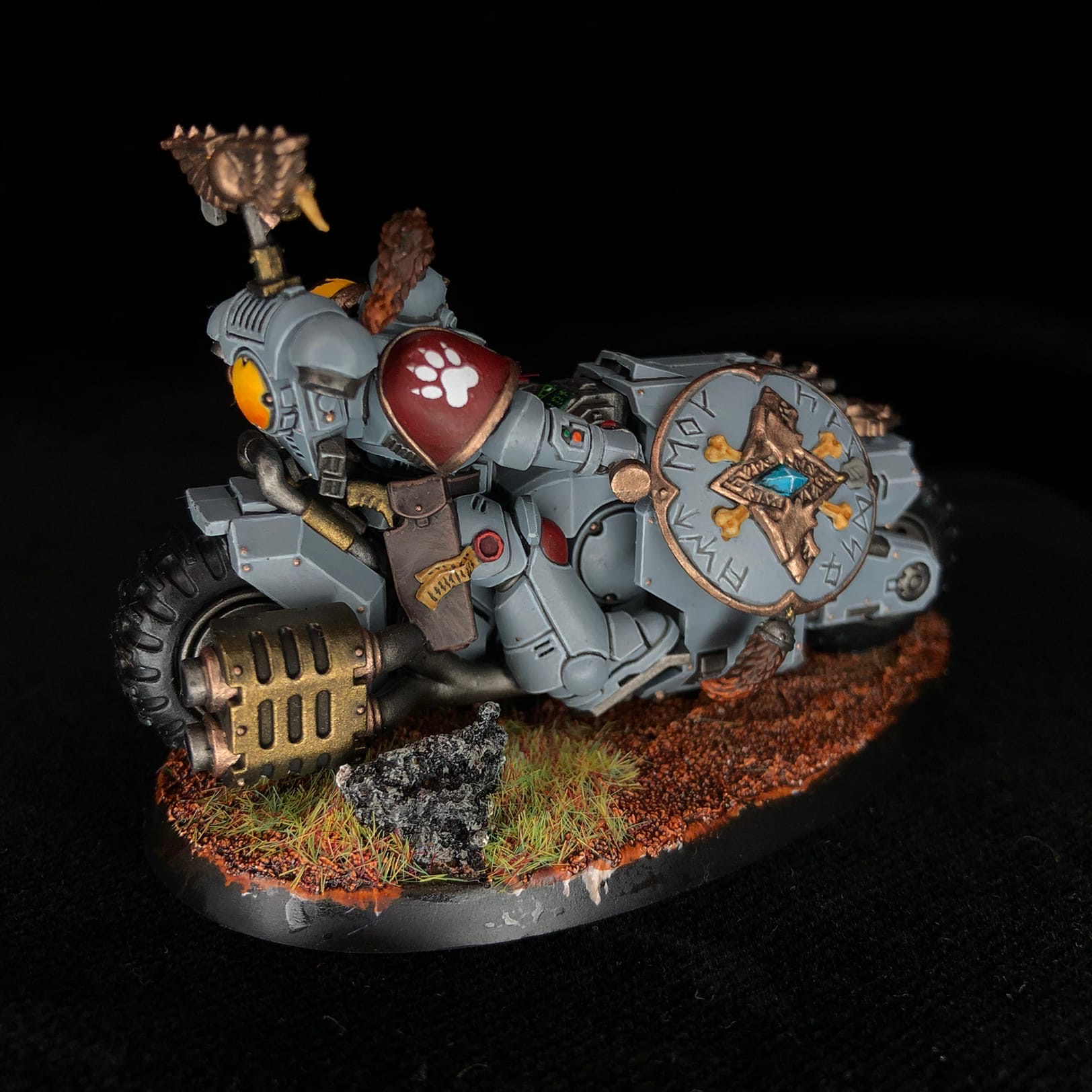 Volchara on a moped! - My, Wh miniatures, Warhammer 40k, Space wolves, Adeptus Astartes, Hobby, Art, Longpost