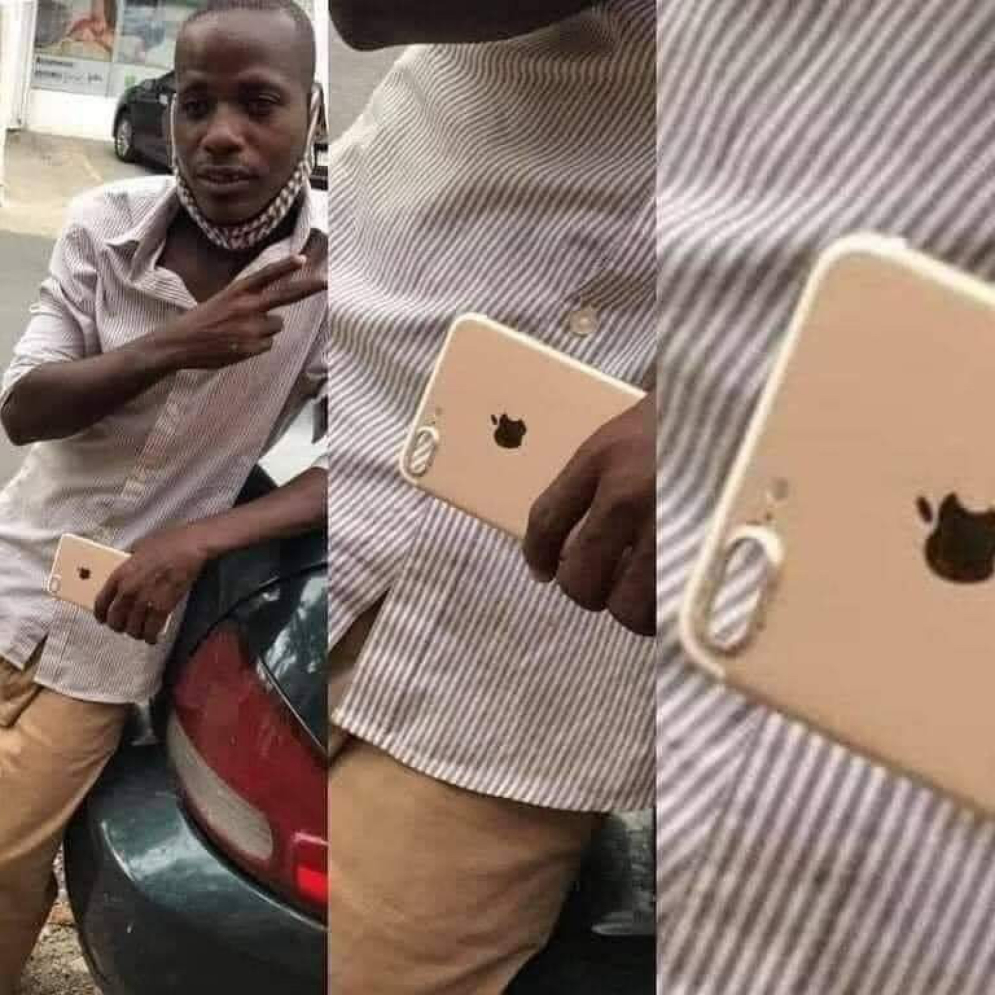 Someone will laugh, but I believe that it has a case, and this photo was taken on the device itself - Black people, Show off, iPhone, Fail, Humor