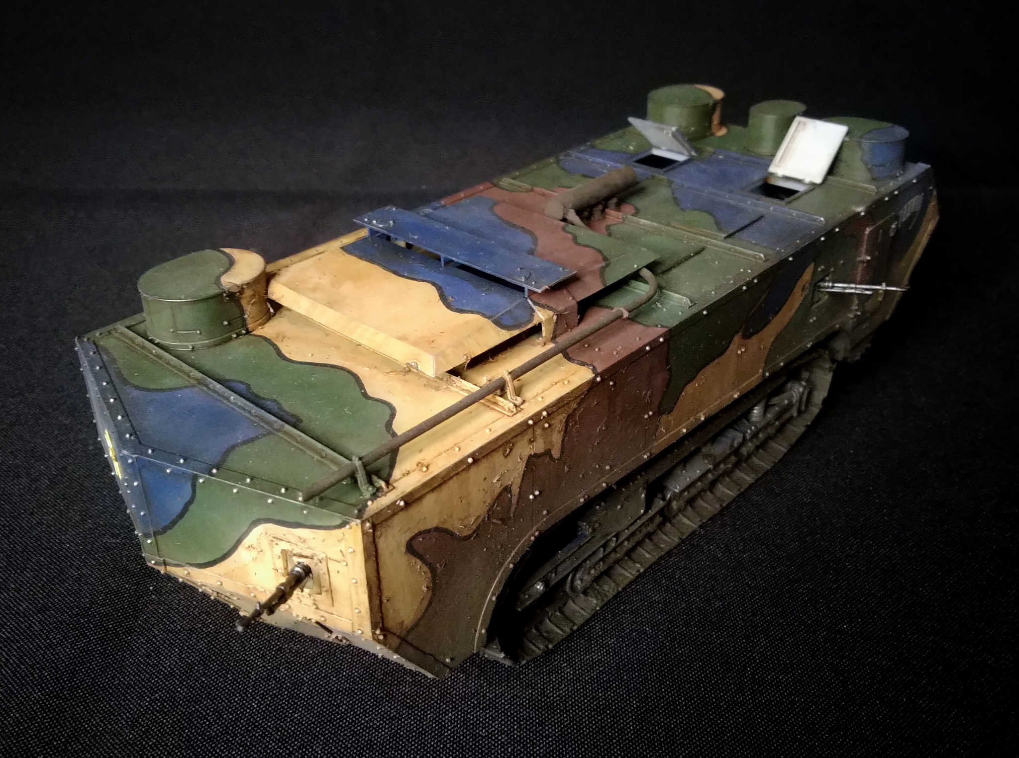 French armored car. Saint Chamond - My, Stand modeling, Diorama, Story, World War I, Tanks, Needlework without process, Technics, Hobby, With your own hands, Longpost