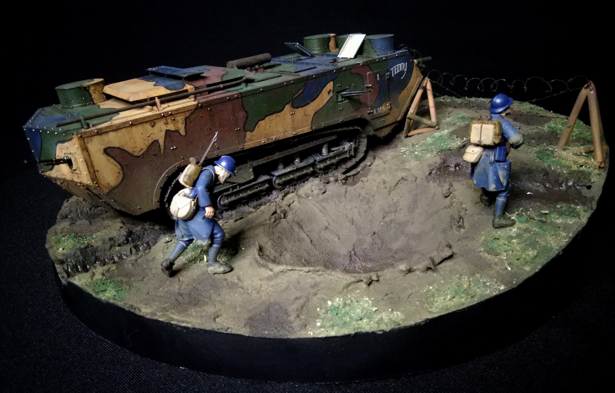 French armored car. Saint Chamond - My, Stand modeling, Diorama, Story, World War I, Tanks, Needlework without process, Technics, Hobby, With your own hands, Longpost