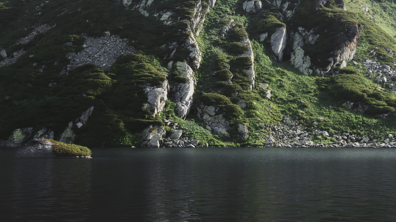 Lake - My, Caucasus mountains, Mountain Lake, Light, Nikon 3200